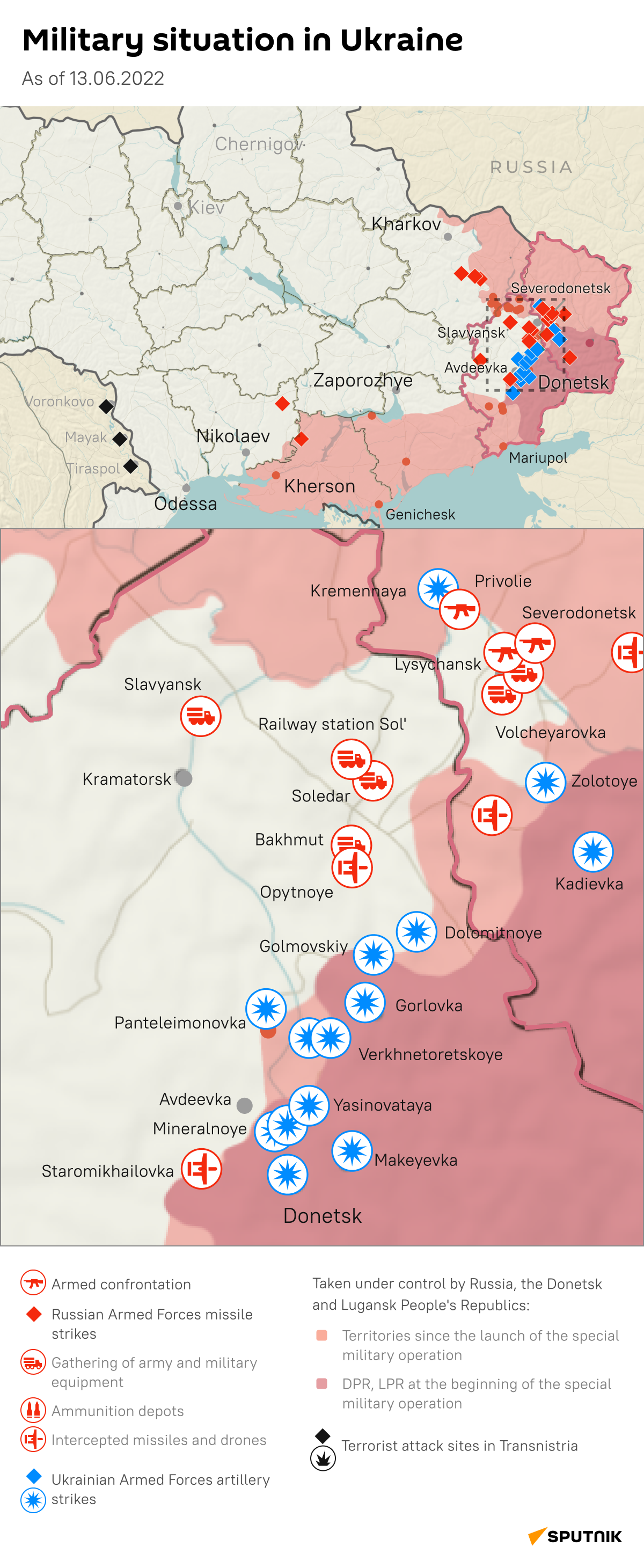 Military situation in Ukraine as of 13.06.2022 - Sputnik International