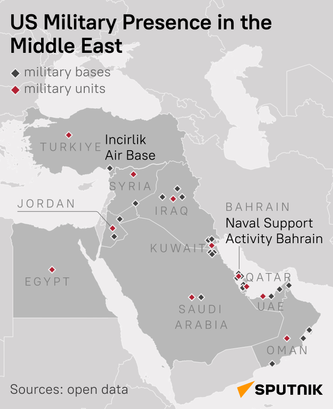 us bases in mideast mob - Sputnik International