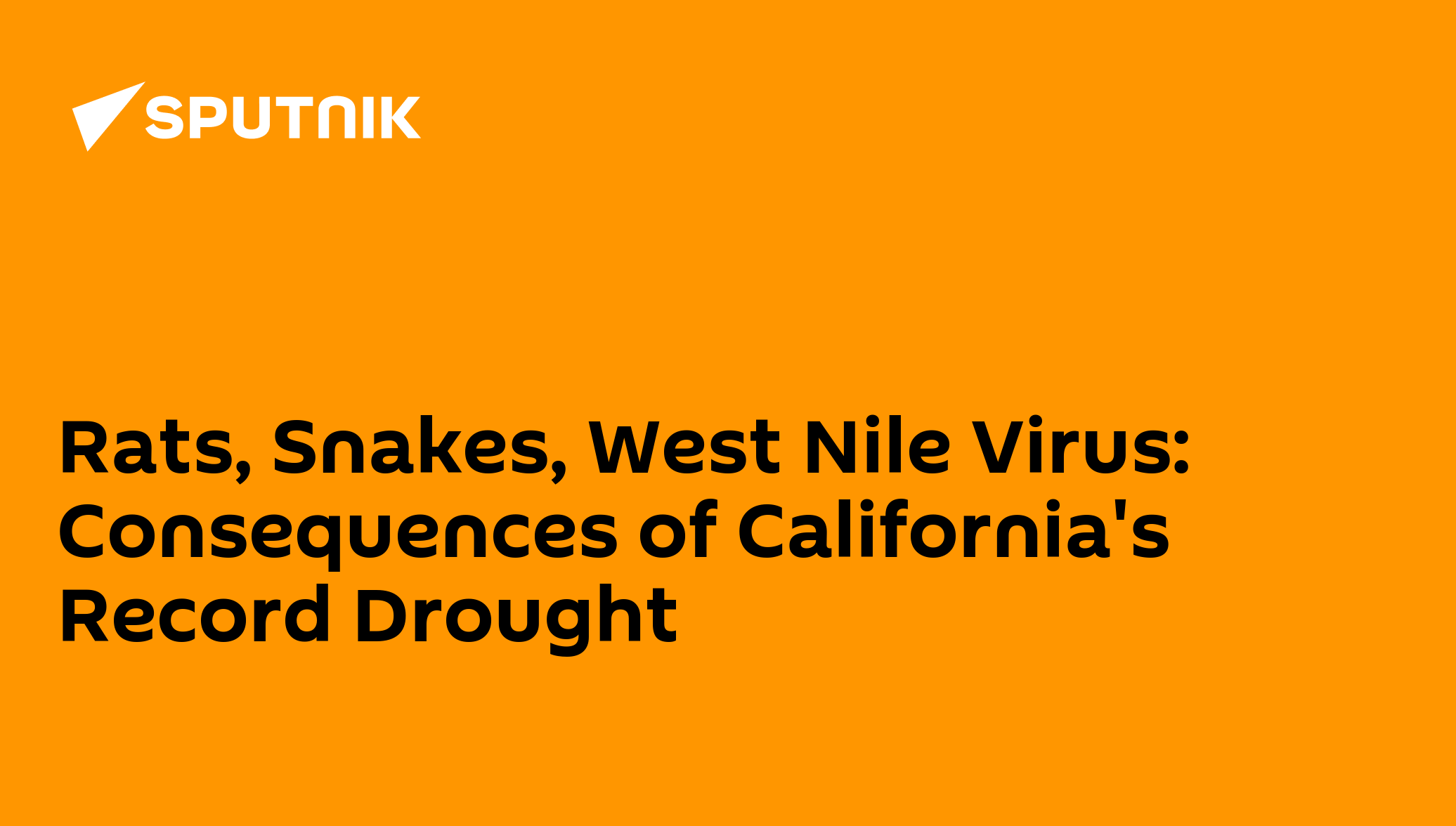 Rats, Snakes, West Nile Virus: Consequences of California's Record ...