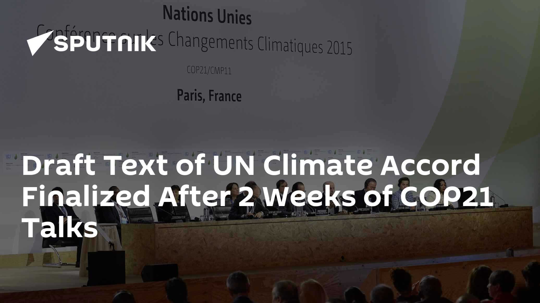 Draft Text of UN Climate Accord Finalized After 2 Weeks of COP21 Talks ...