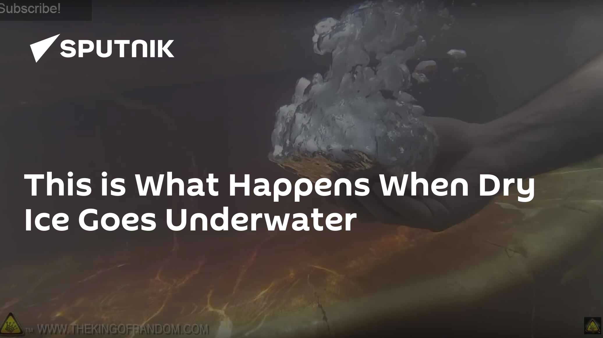 This is What Happens When Dry Ice Goes Underwater 12.06.2016, Sputnik
