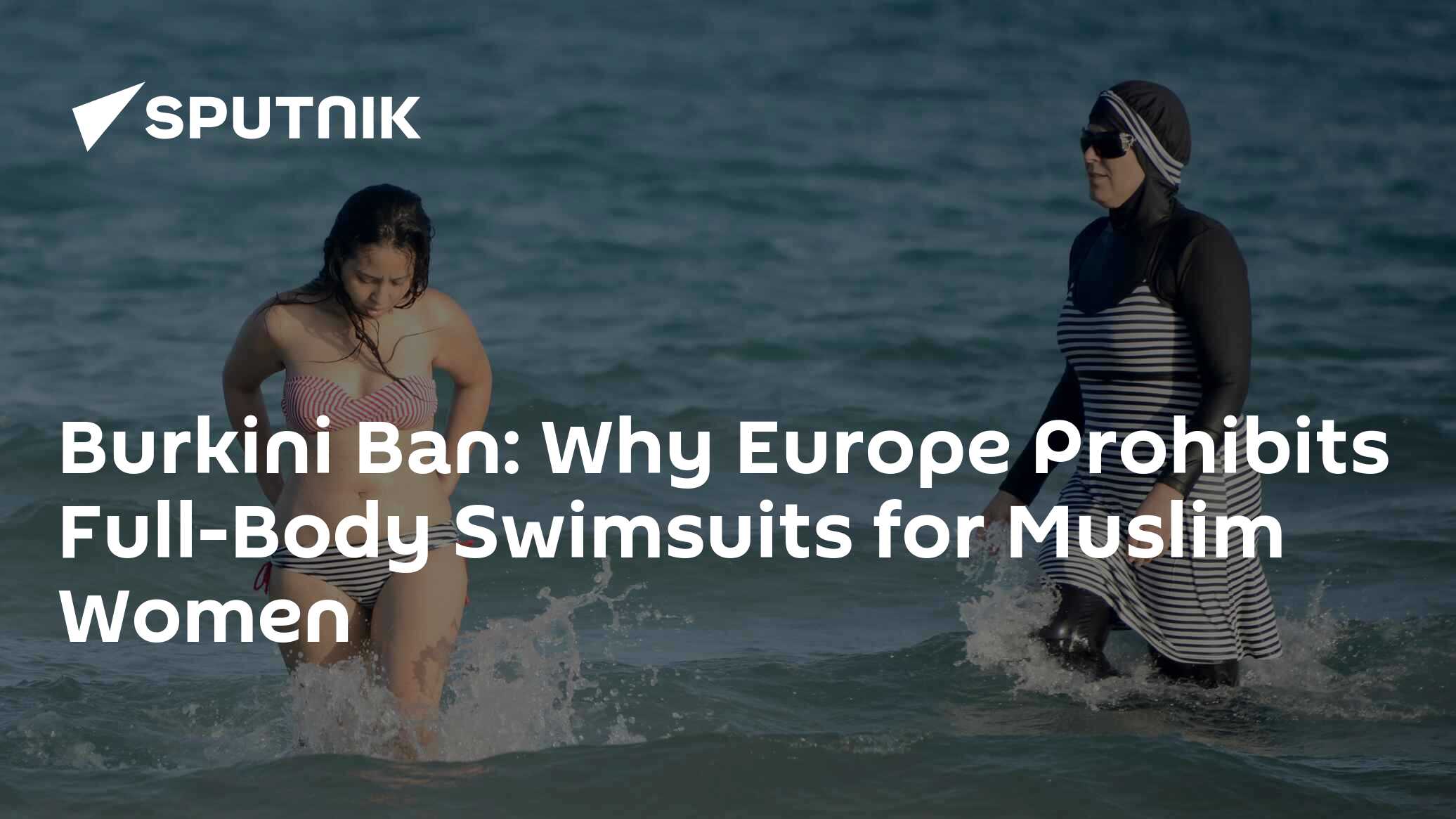 Muslim women defy ban to swim in burkinis at French pool