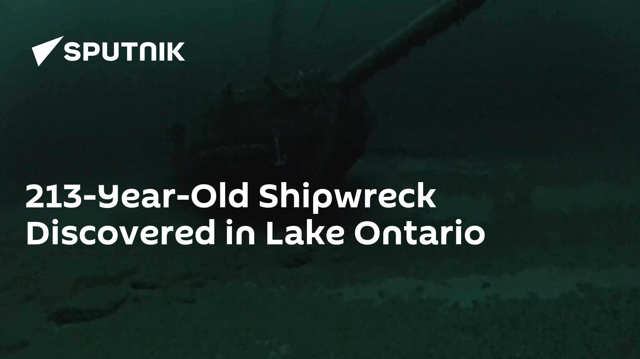 213-Year-Old Shipwreck Discovered in Lake Ontario - 18.08.2016, Sputnik ...