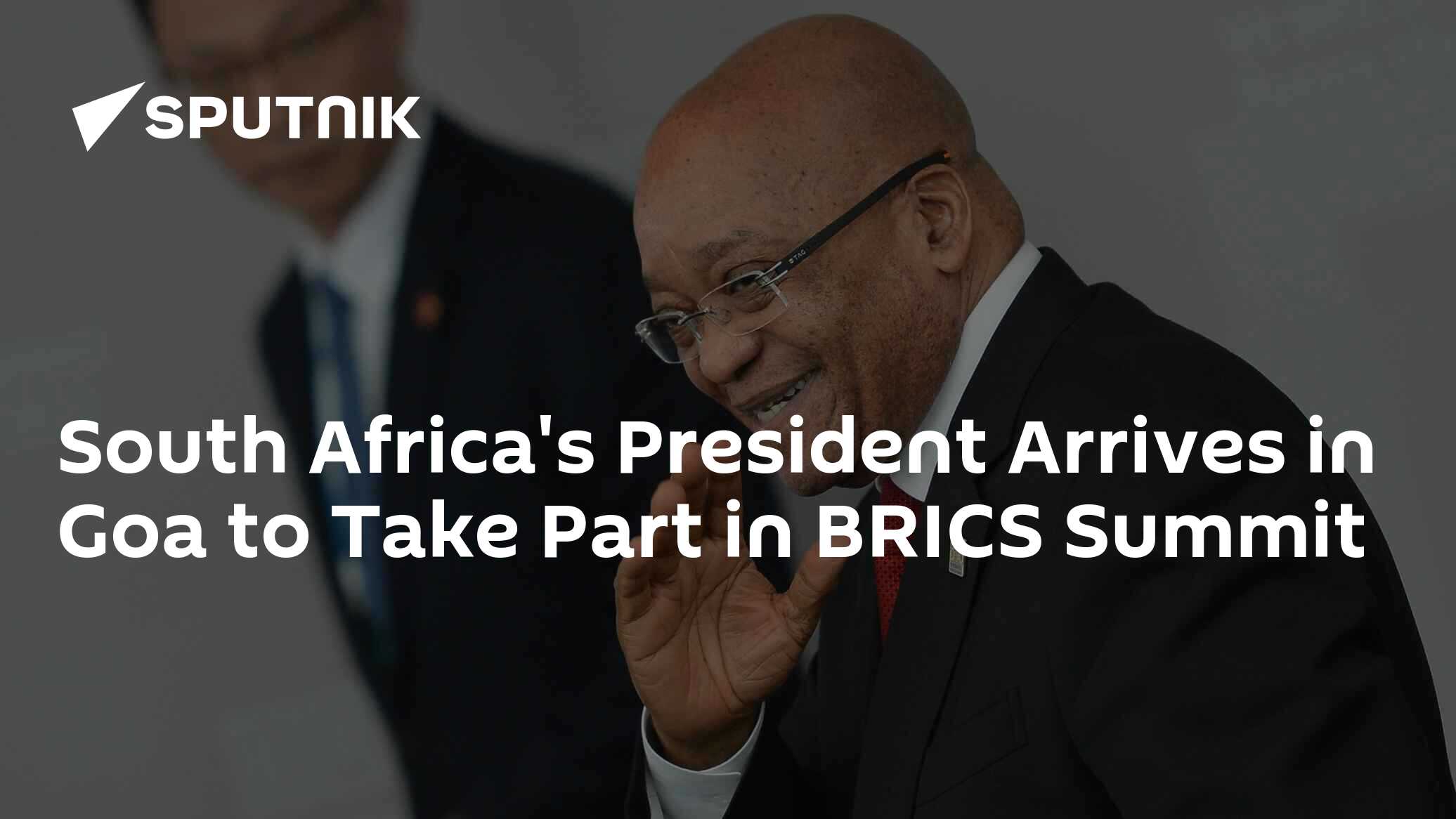 South Africa's President Arrives in Goa to Take Part in BRICS Summit