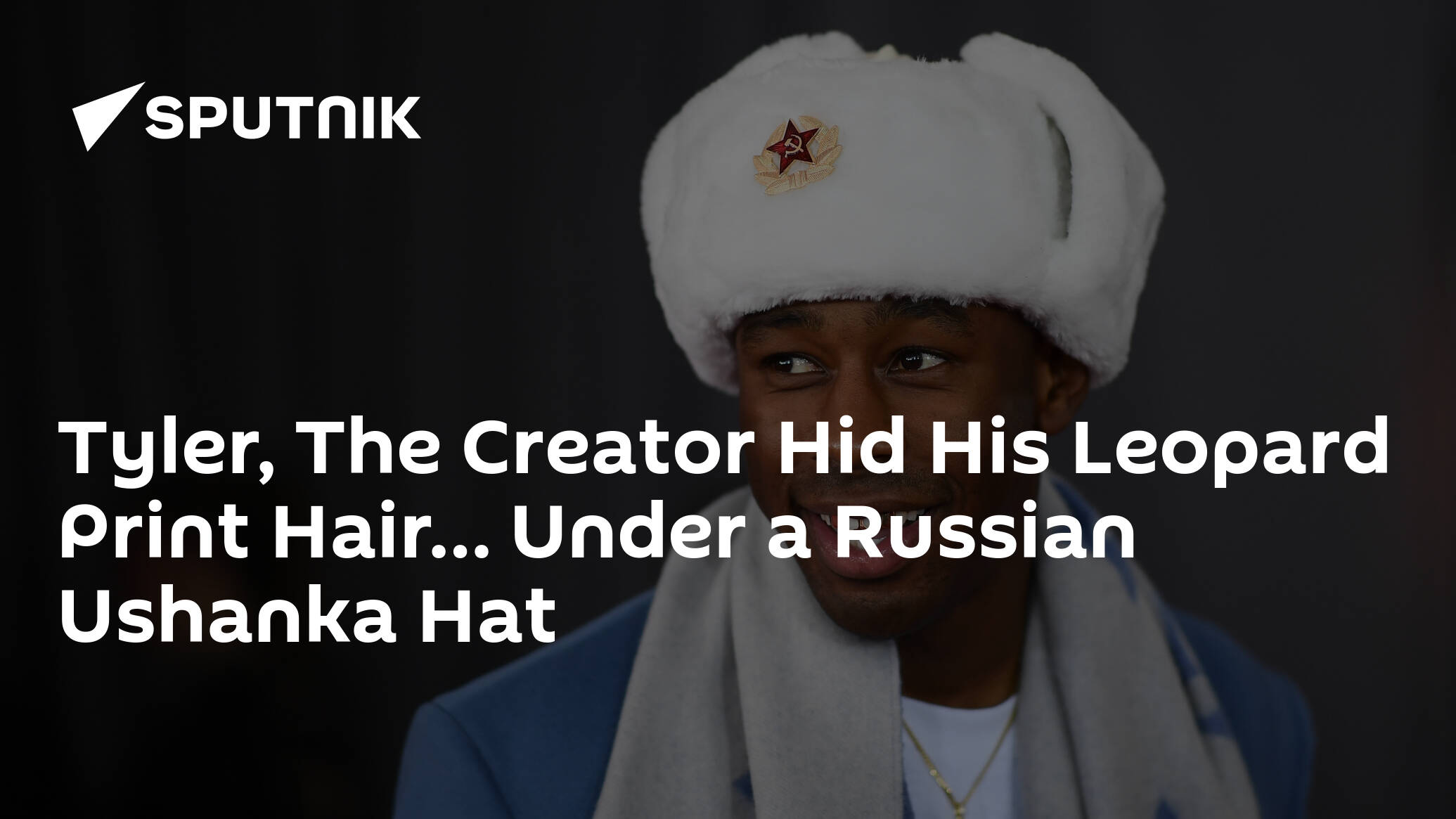 Tyler The Creator Was Hiding Leopard Print Hair Under His Big Fuzzy Hat At  The Grammys