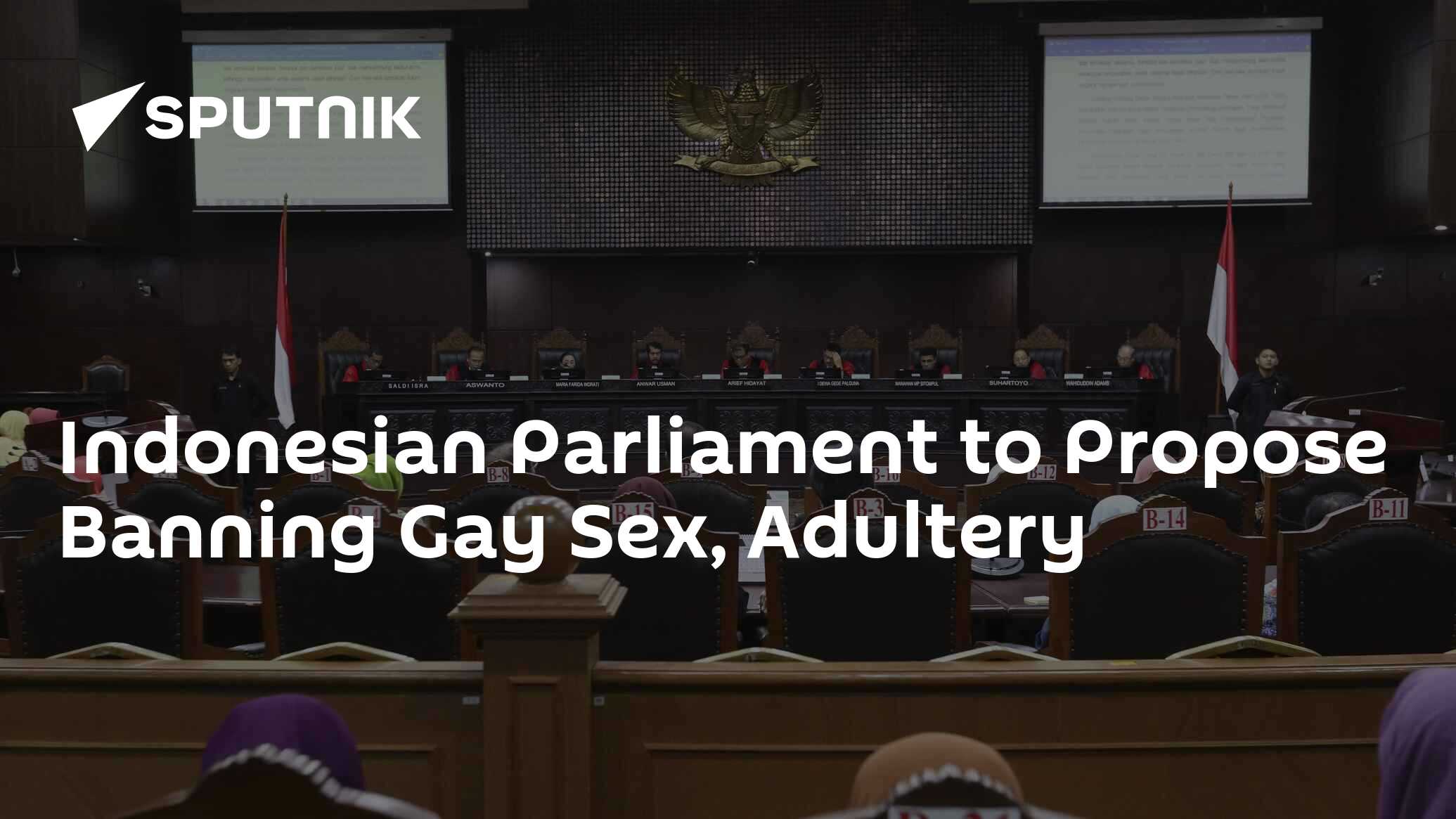 Indonesian Parliament to Propose Banning Gay Sex, Adultery - 29.01.2018,  Sputnik International