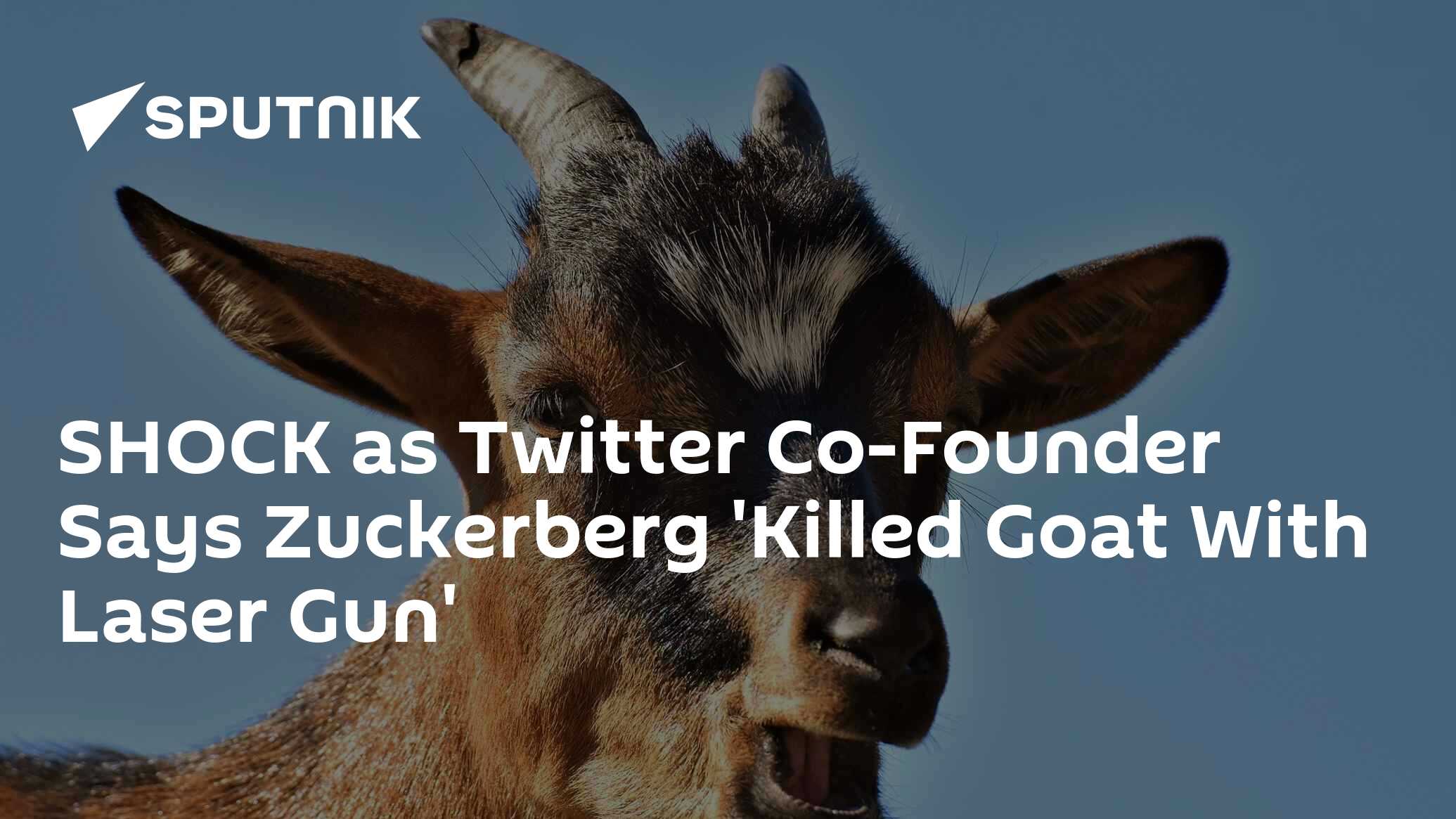 Shock As Twitter Co Founder Says Zuckerberg Killed Goat With Laser Gun 24 01 2019 Sputnik