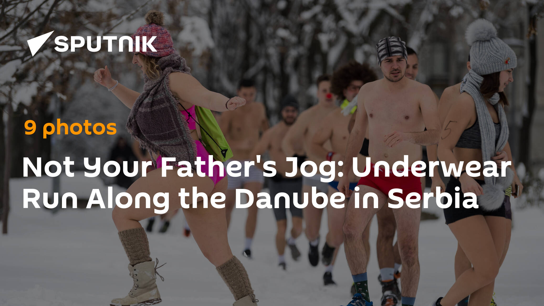 Not Your Father's Jog: Underwear Run Along the Danube in Serbia -  29.01.2019, Sputnik International