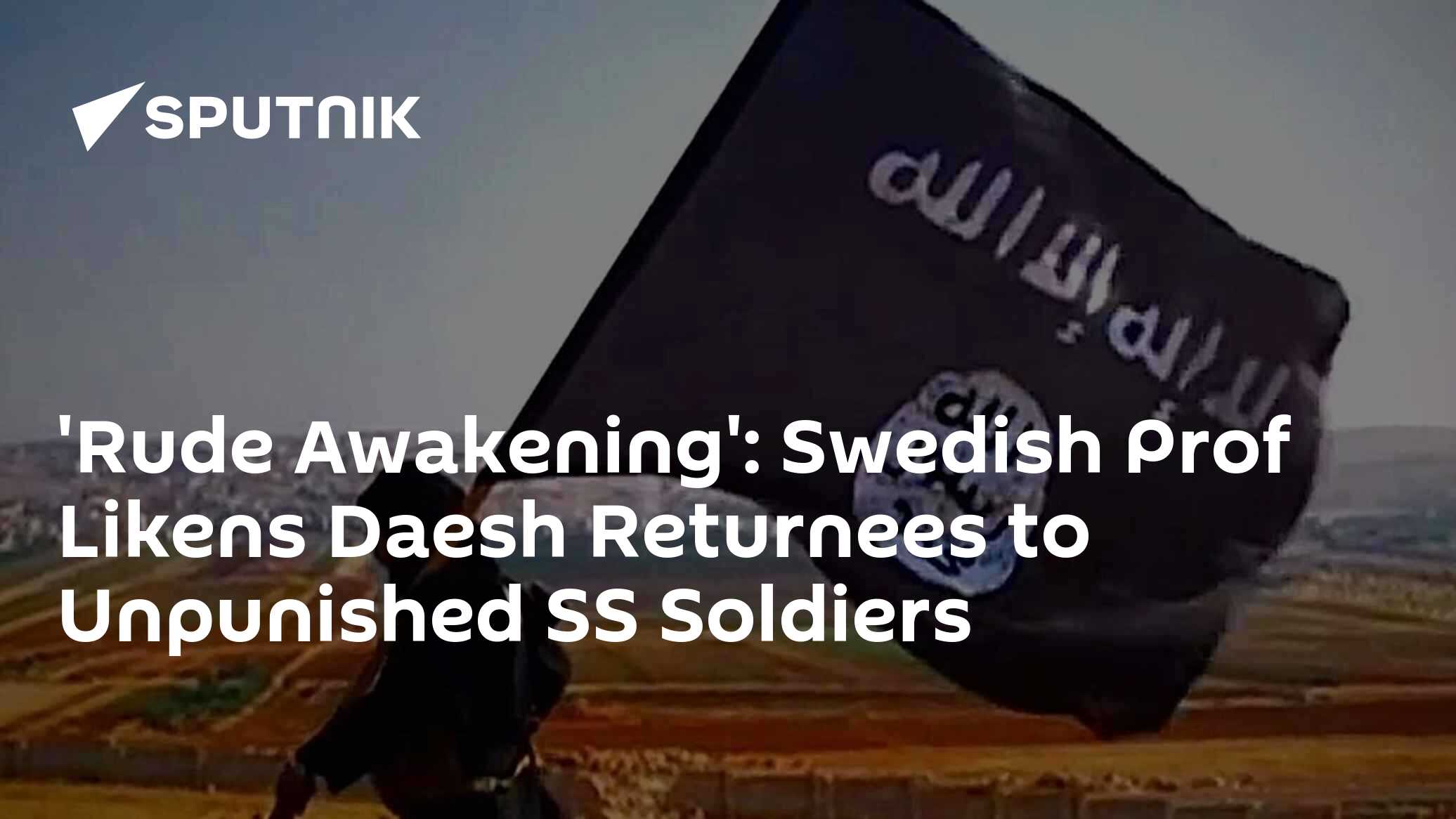 'Rude Awakening': Swedish Prof Likens Daesh Returnees to Unpunished SS Soldiers - 01.03.2019, Sputnik International