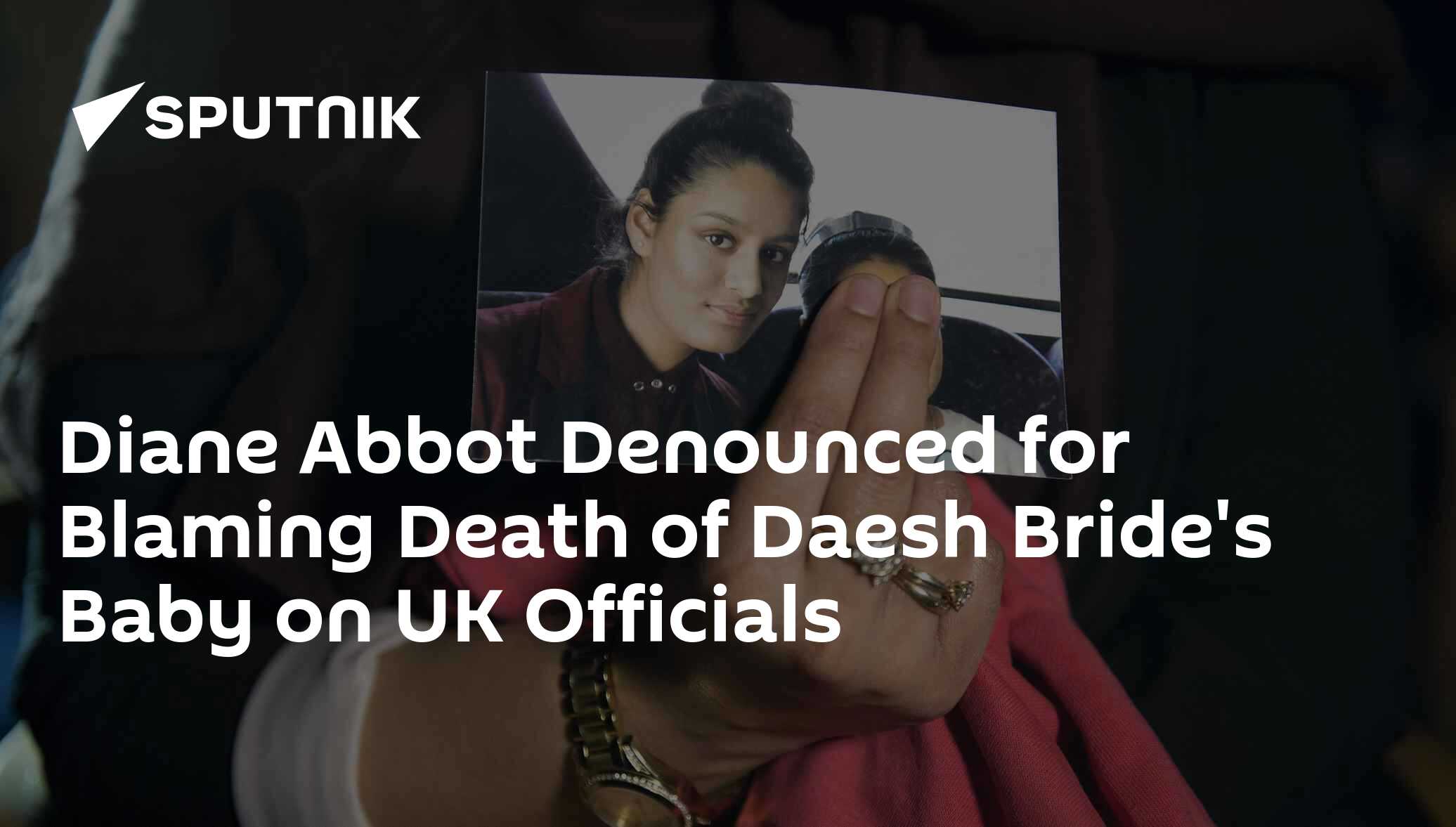 Diane Abbot Denounced for Blaming Death of Daesh Bride
