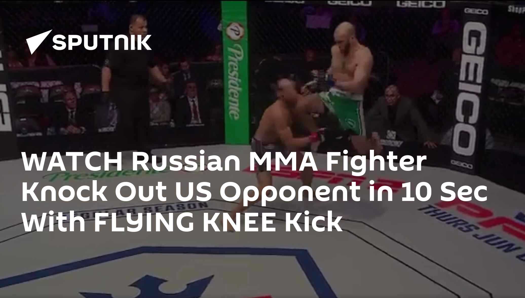 WATCH Russian MMA Fighter Knock Out US Opponent in 10 Sec With FLYING ...