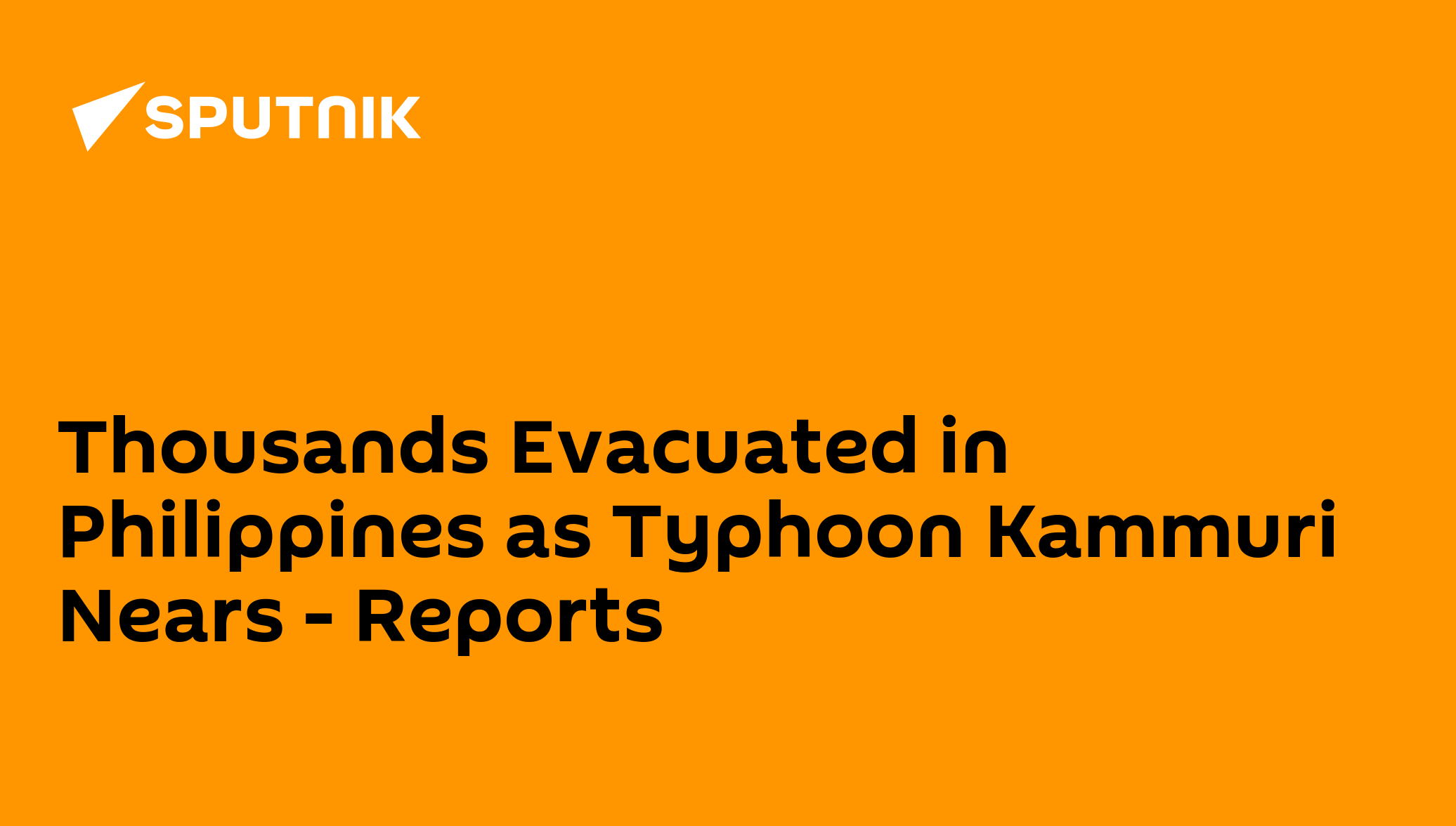 Thousands Evacuated In Philippines As Typhoon Kammuri Nears - Reports ...