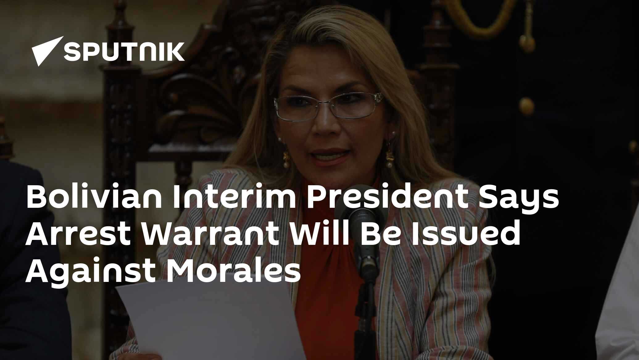 Bolivian Interim President Says Arrest Warrant Will Be Issued Against ...