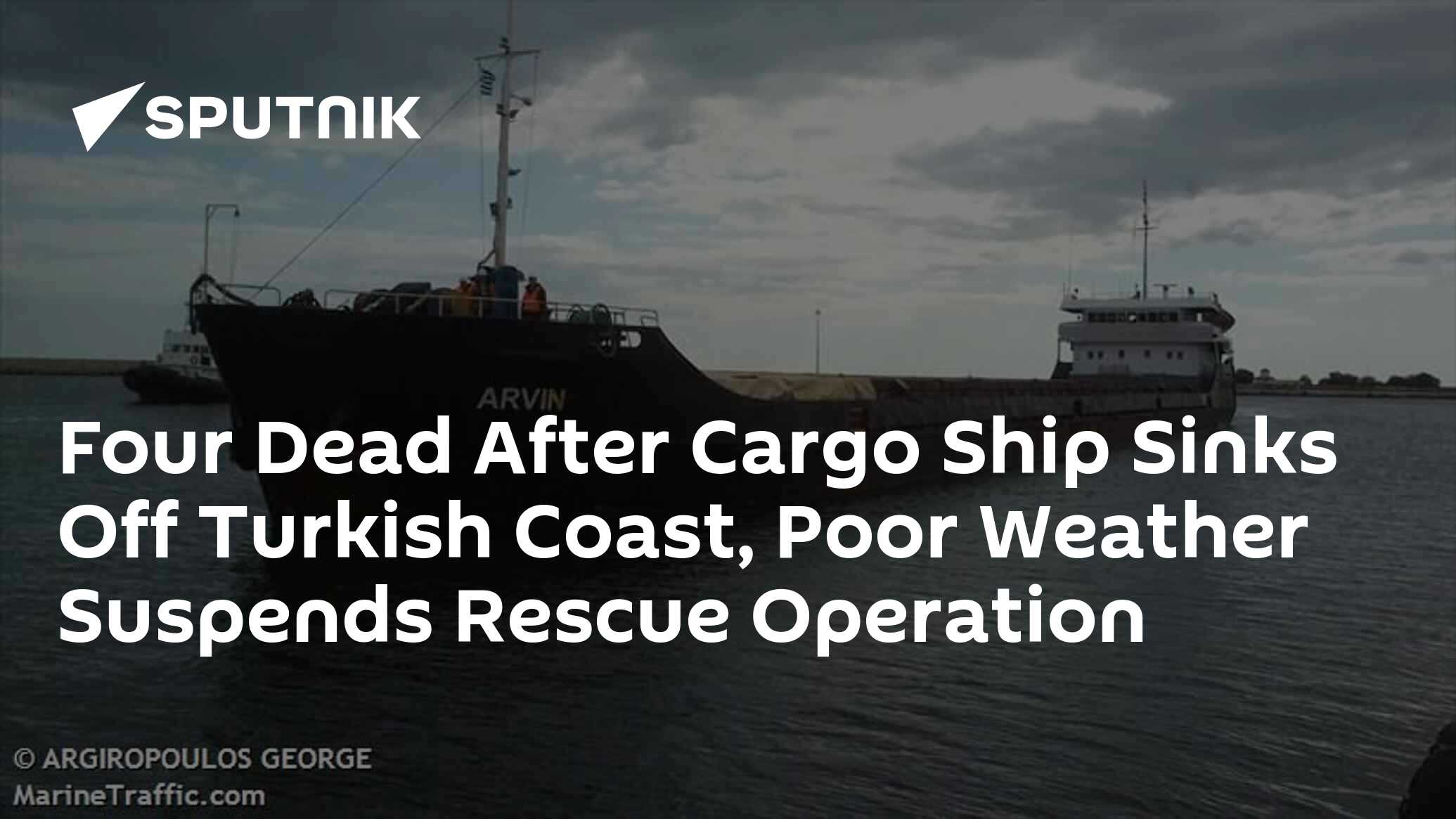 Four Dead After Cargo Ship Sinks Off Turkish Coast, Poor Weather ...