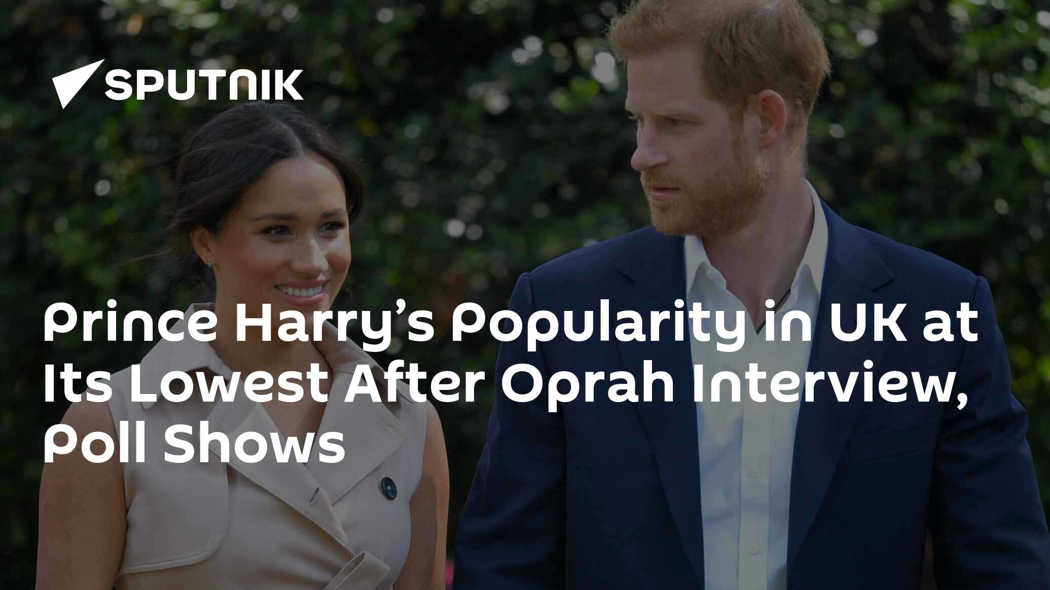 Prince Harry’s Popularity in UK at Its Lowest After Oprah Interview