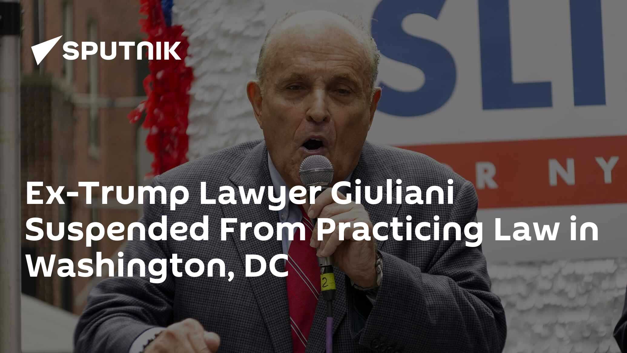 Ex-Trump Lawyer Giuliani Suspended From Practicing Law In Washington, DC