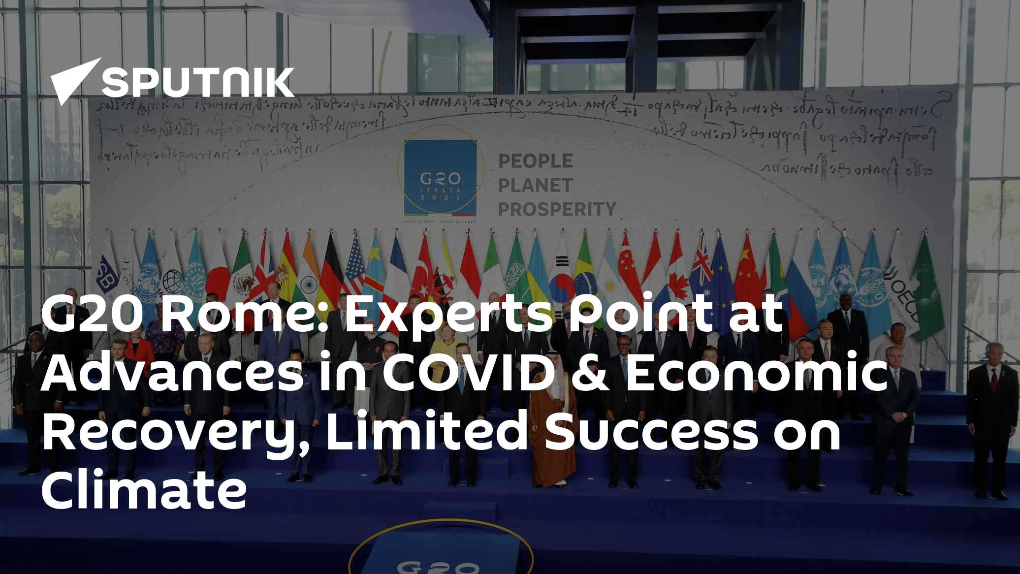 G20 Rome: Experts Point at Advances in COVID & Economic Recovery ...