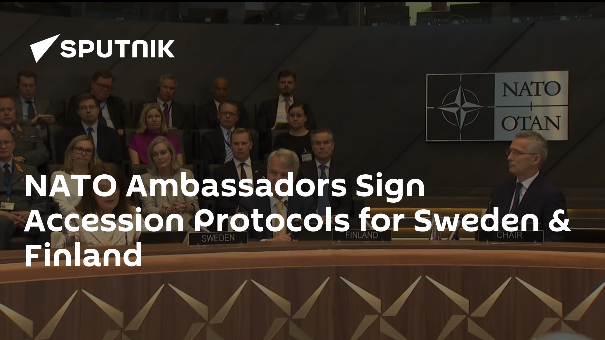 NATO Ambassadors Sign Accession Protocols for Sweden & Finland - 05.07. ...
