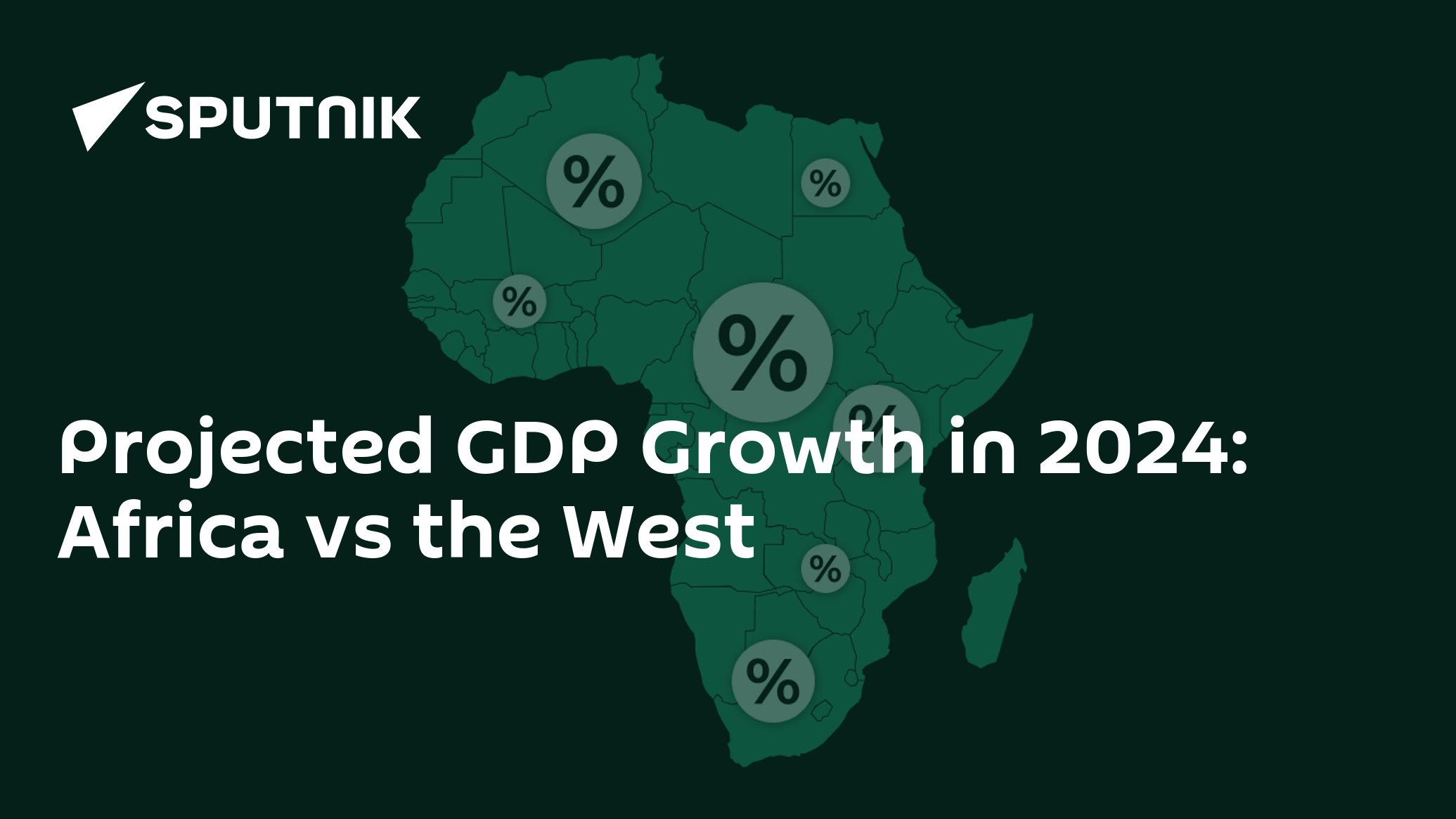Projected GDP Growth in 2024 Africa vs the West