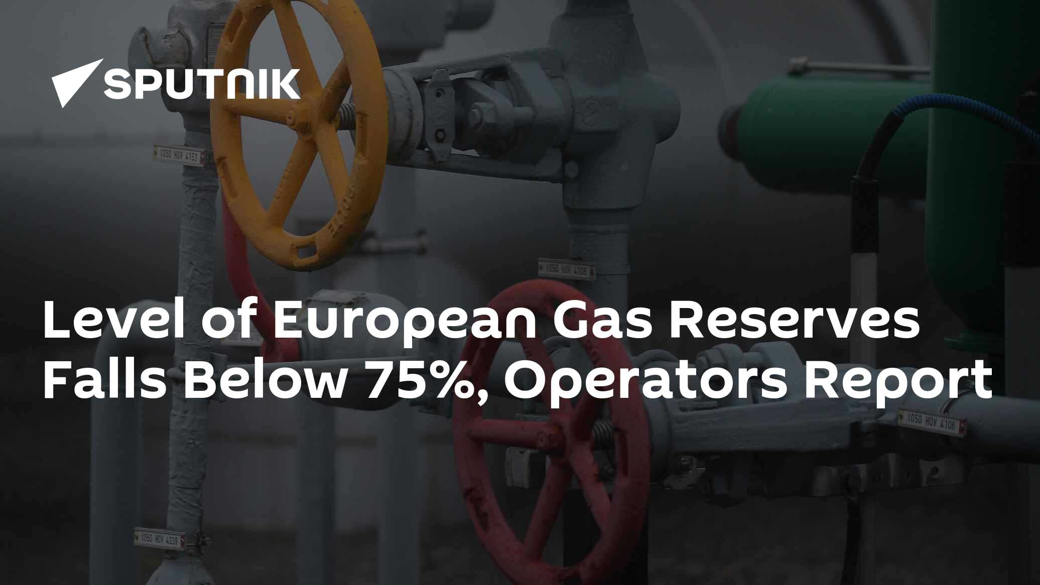 Level of European Gas Reserves Falls Below 75%