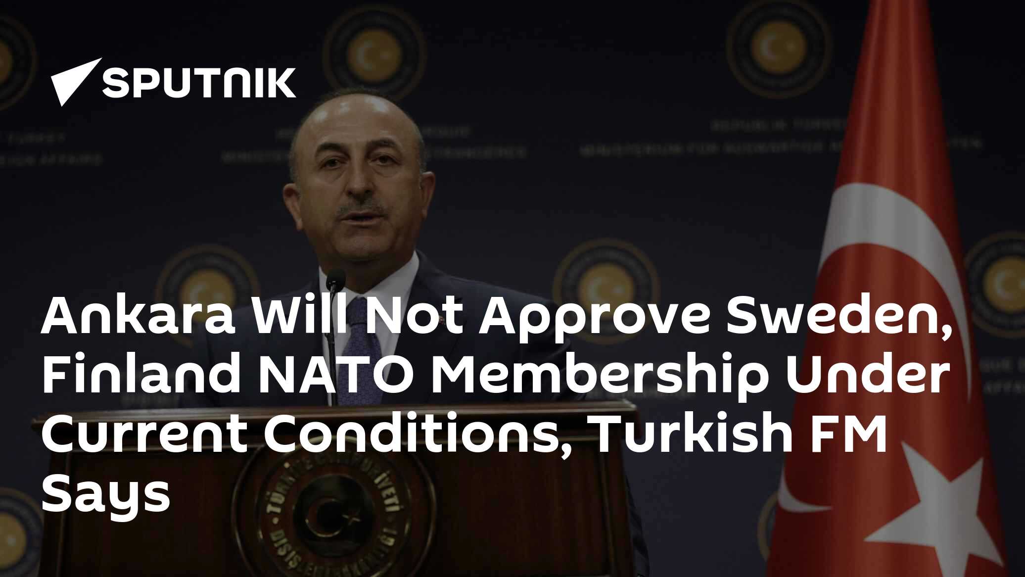 Ankara Will Not Approve Sweden, Finland NATO Membership Under Current Conditions, Turkish FM Says