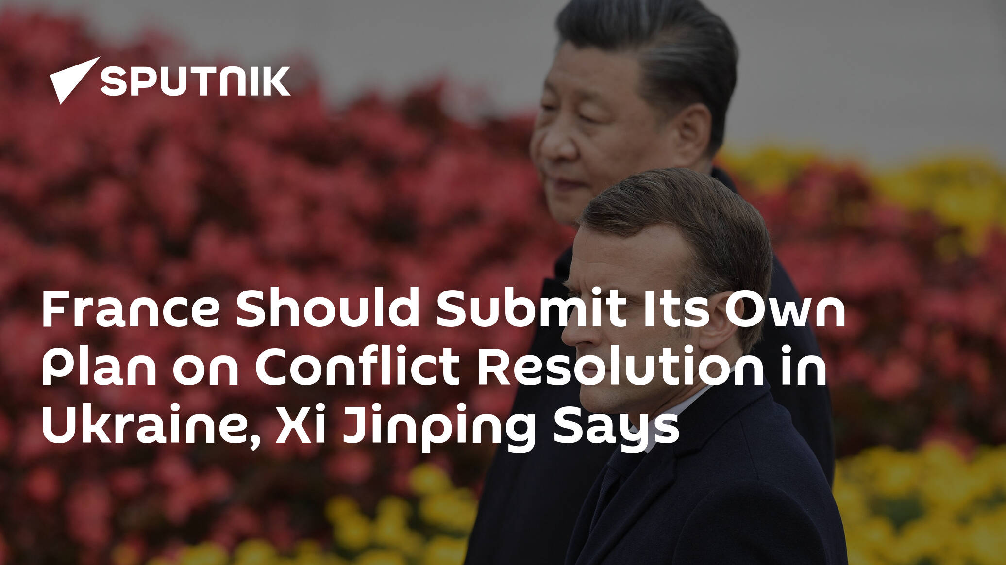 France Should Submit Its Own Plan on Conflict Resolution in Ukraine, Xi Jinping Says