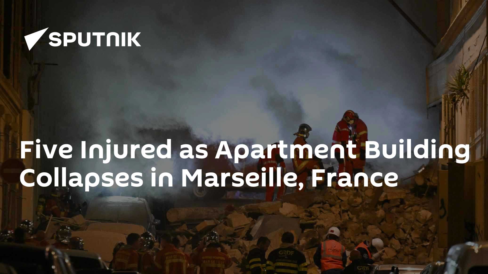 Five Injured as Apartment Building Collapses in Marseille, France Five Injured as Apartment Building Collapses in Marseille, France