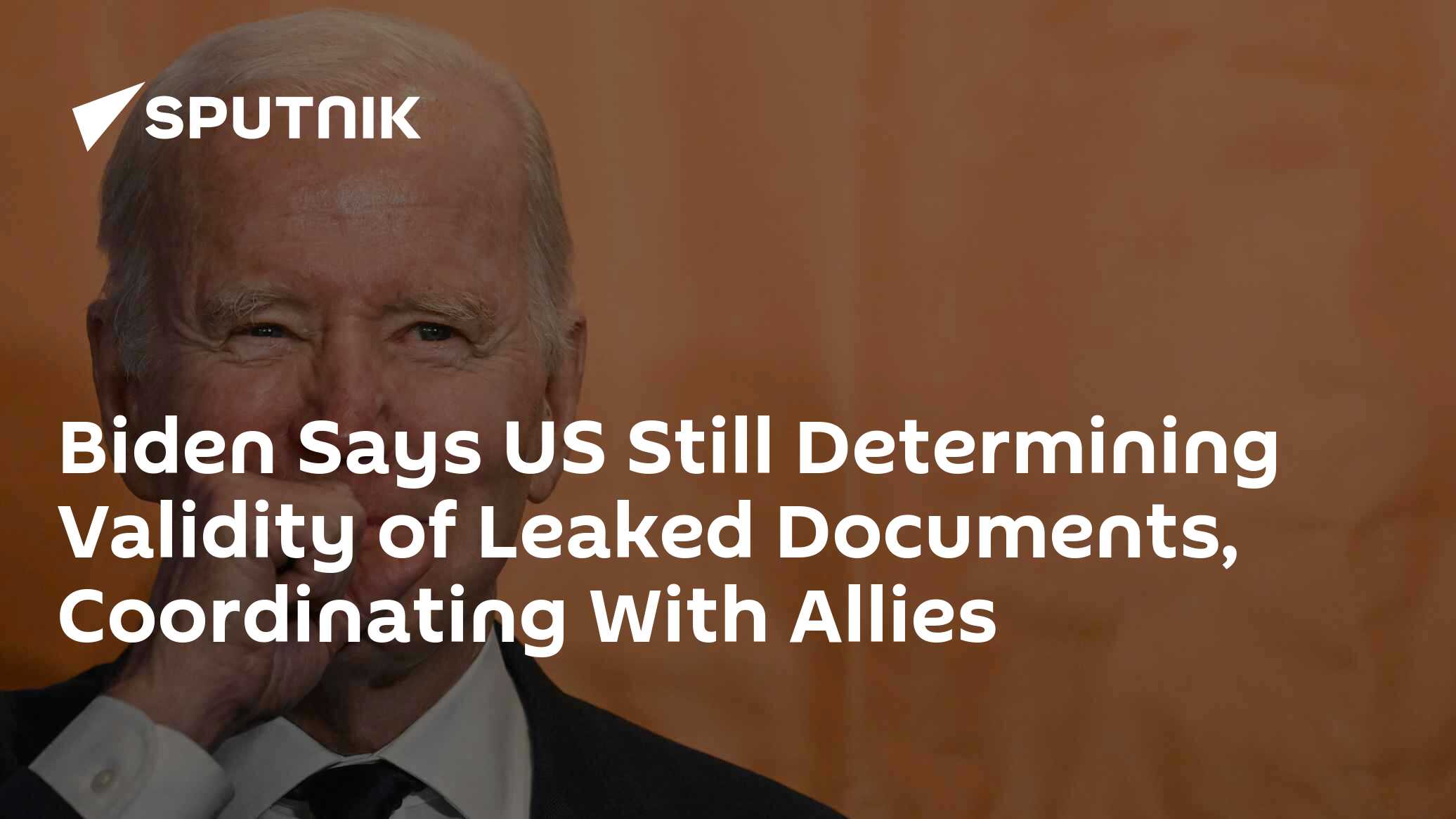 Biden Says US Still Determining Validity of Leaked Documents, Coordinating With Allies Biden Says US Still Determining Validity of Leaked Documents, Coordinating With Allies