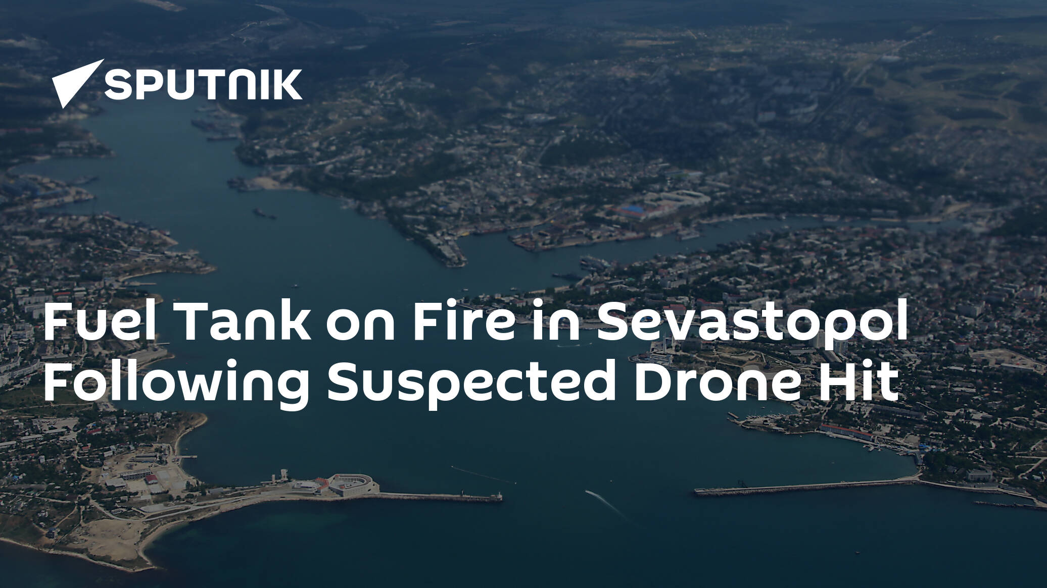 Fuel Tank on Fire in Sevastopol Following Suspected Drone Hit