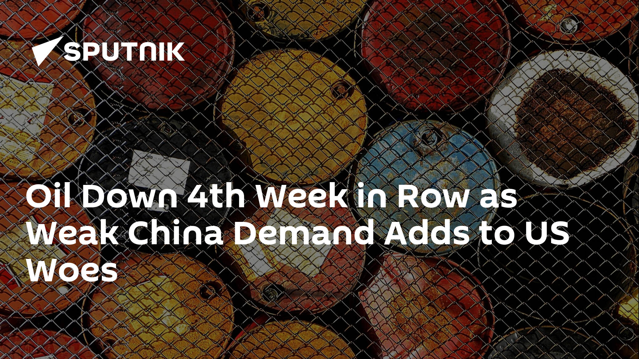 Oil Down 4th Week in Row as Weak China Demand Adds to US Woes