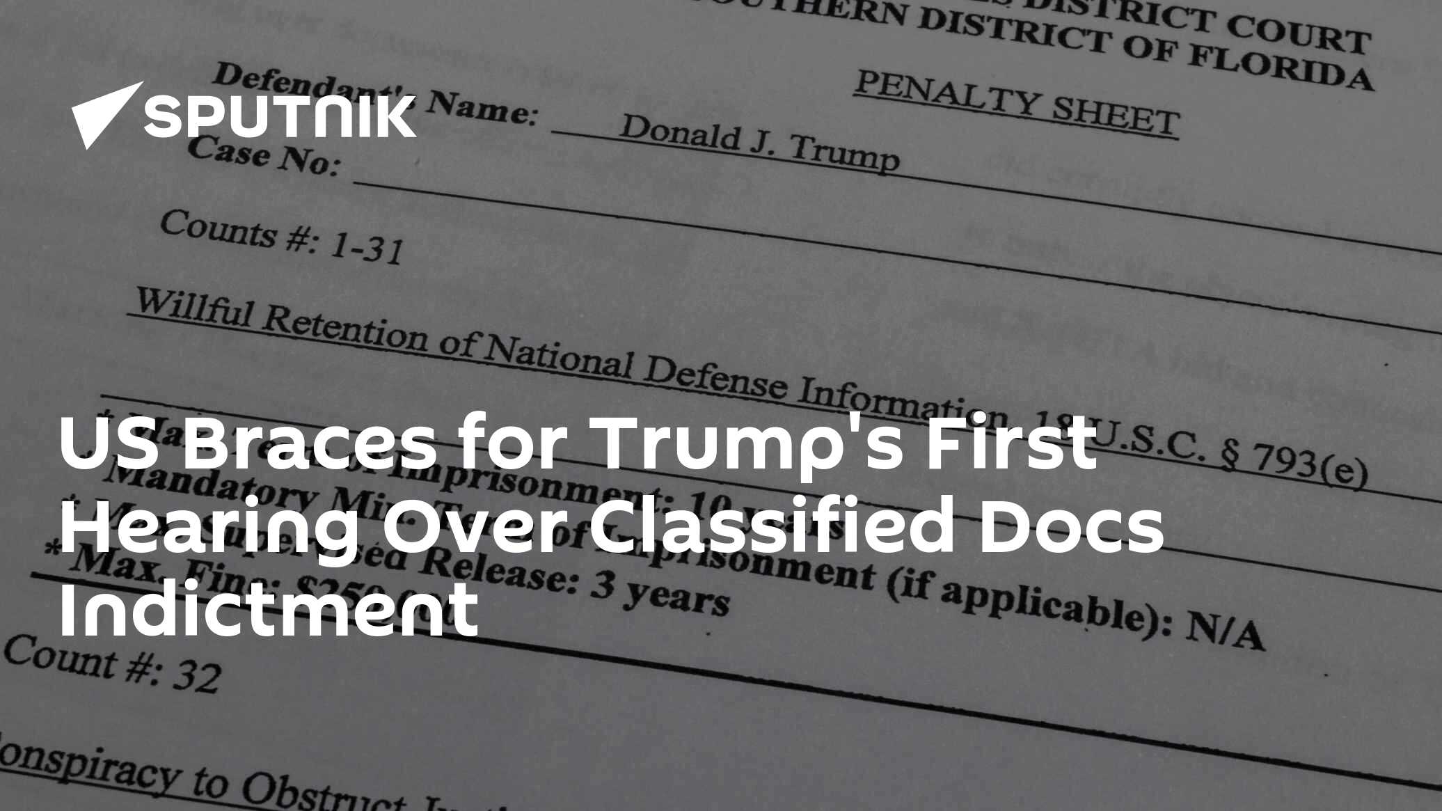US Braces for Trump's First Hearing Over Classified Docs Indictment - Vimarsana News
