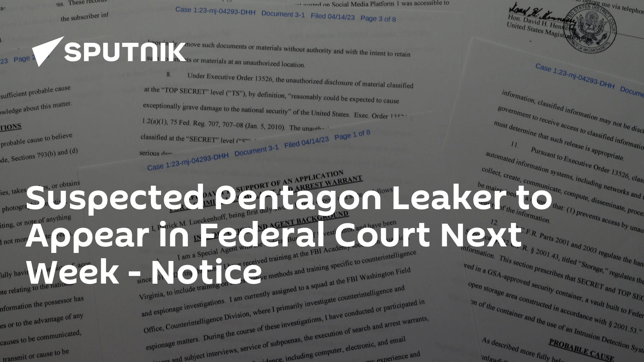 Suspected Pentagon Leaker to Appear in Federal Court Next Week – Notice