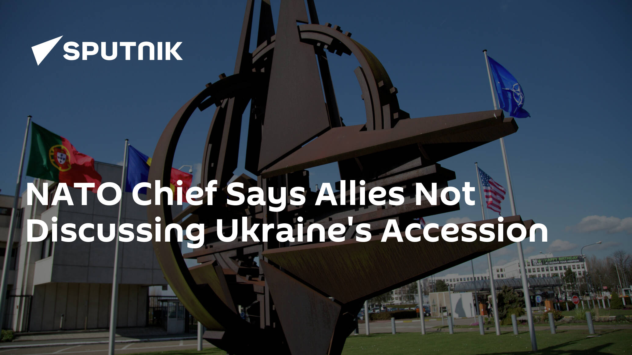 NATO Chief Says Allies Not Discussing Ukraine's Accession