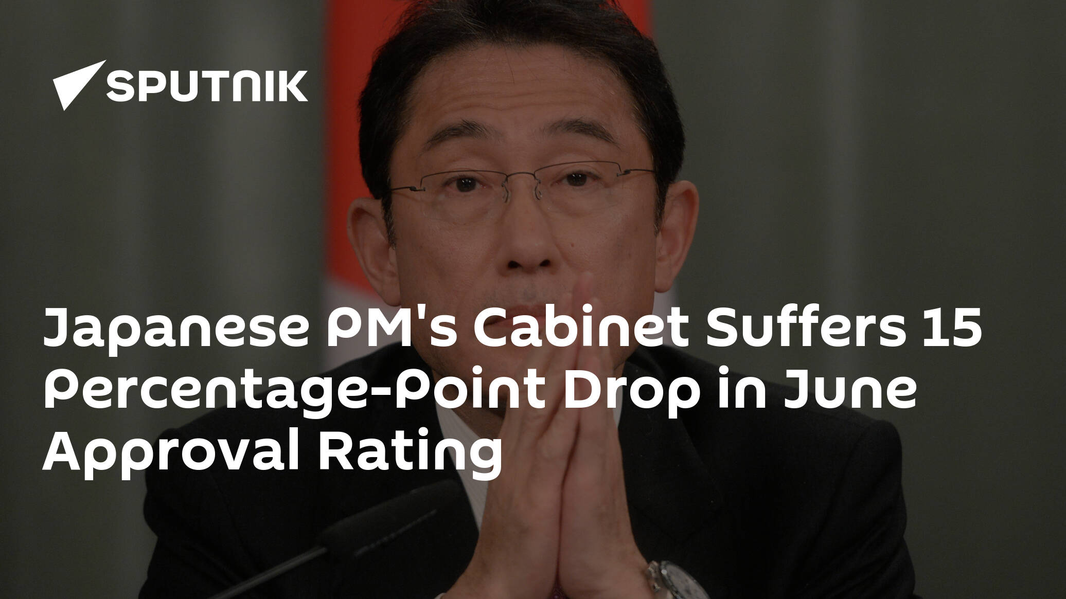 Rating of Japanese Government Drops by 15 Percentage Points in June