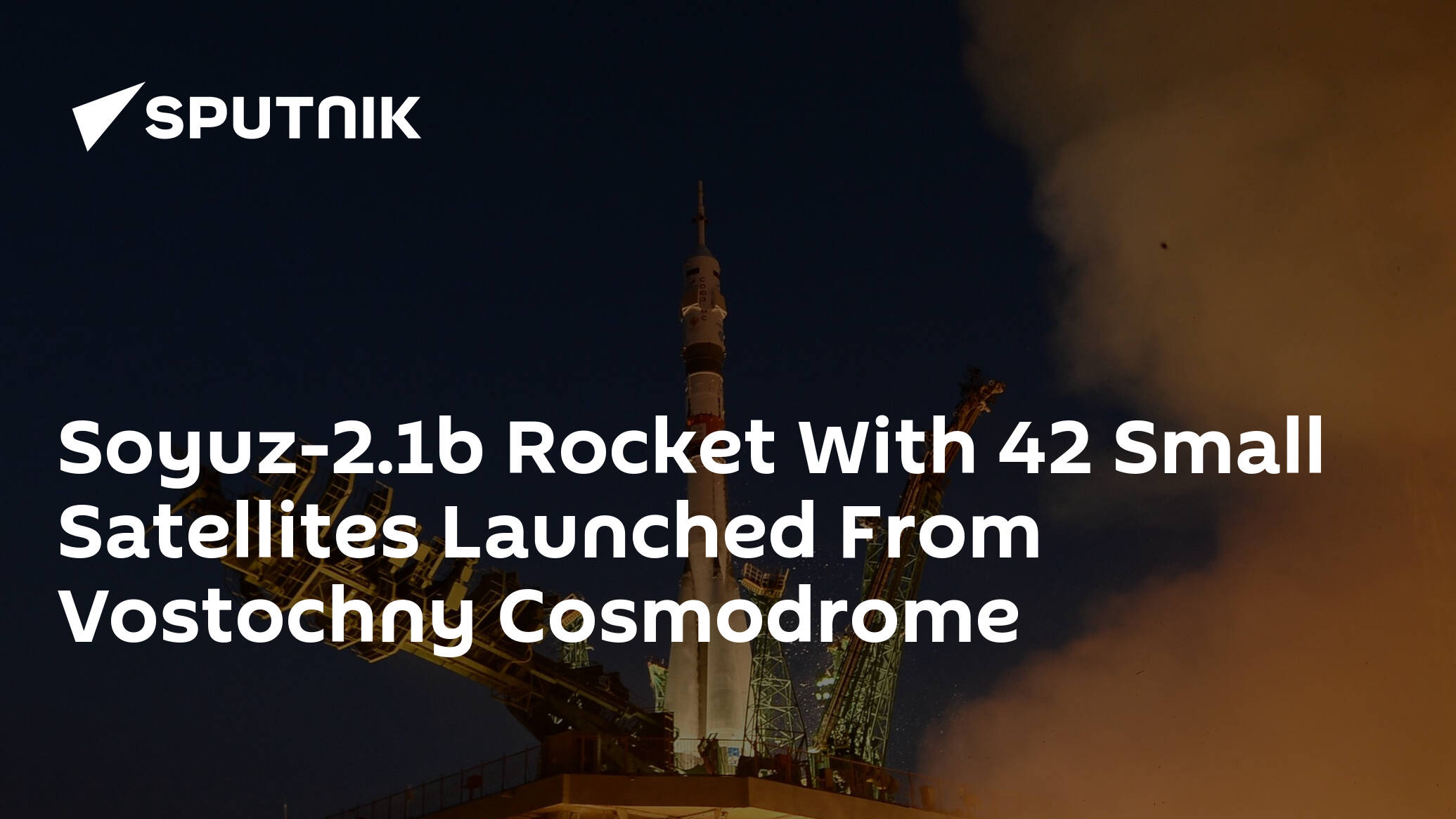 Soyuz-2.1b Rocket With 42 Small Satellites Launched From Vostochny Cosmodrome