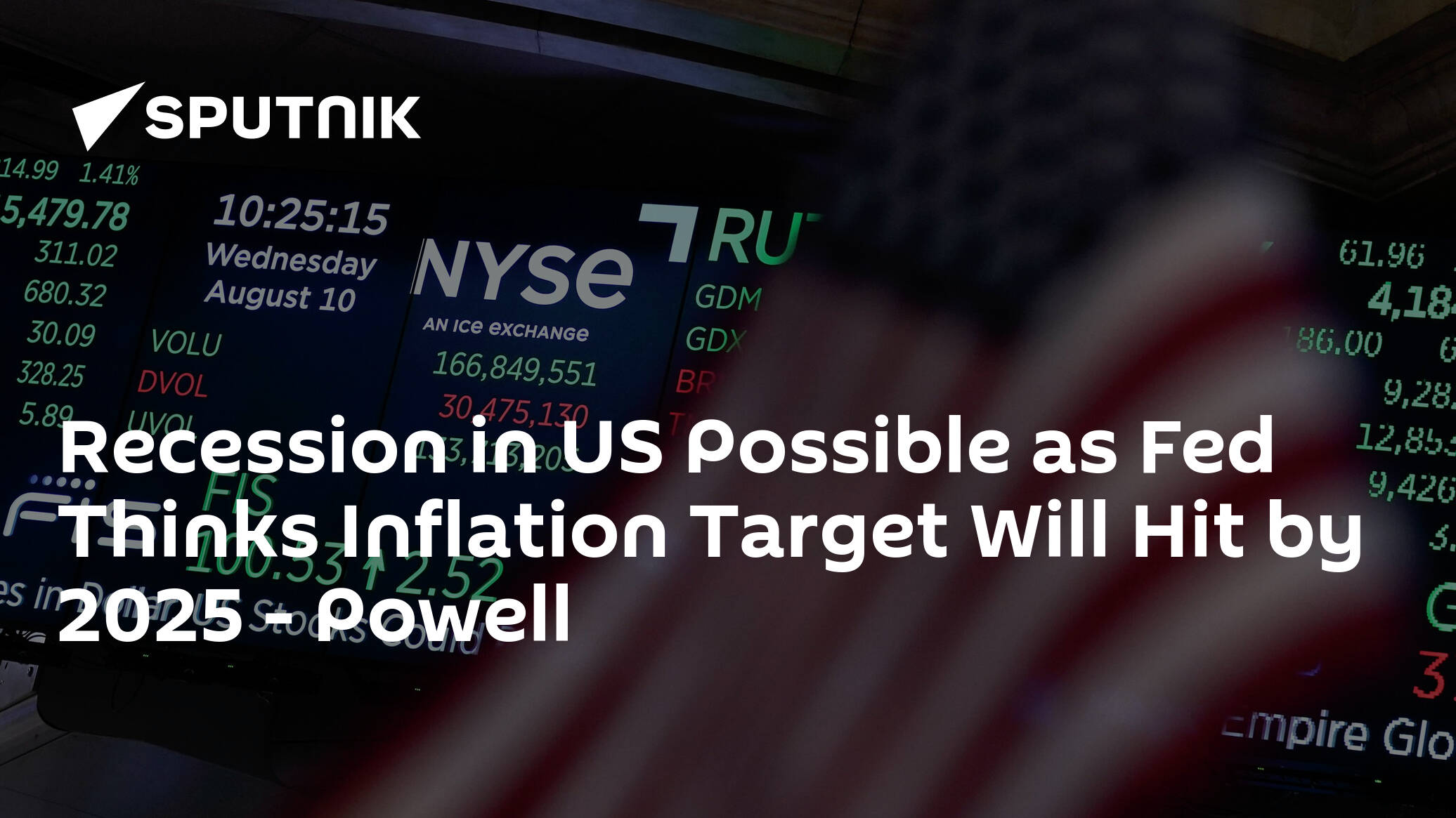 Recession in US Possible as Fed Thinks Inflation Target Will Hit by 2025 – Powell
