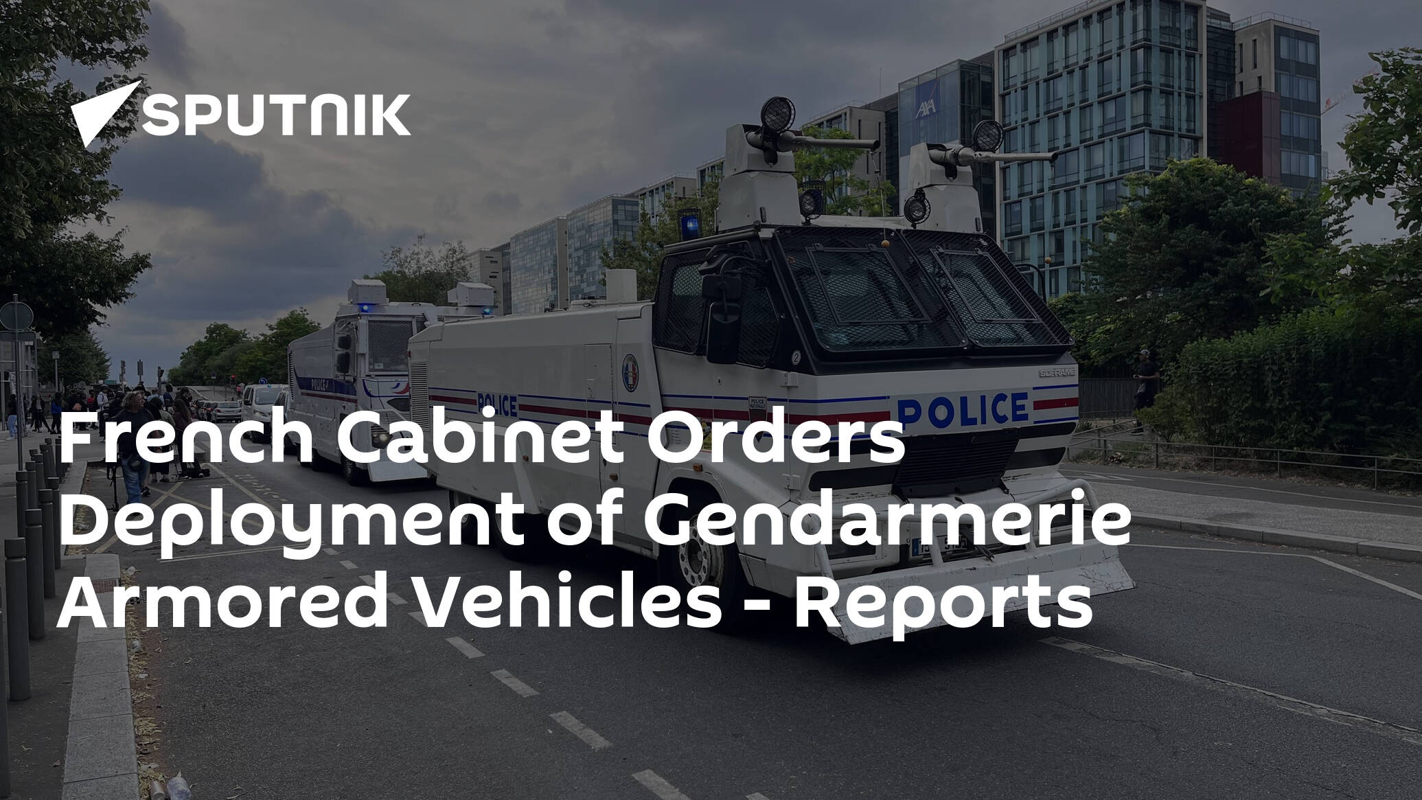 French Cabinet Orders Deployment of Gendarmerie Armored Vehicles – Reports