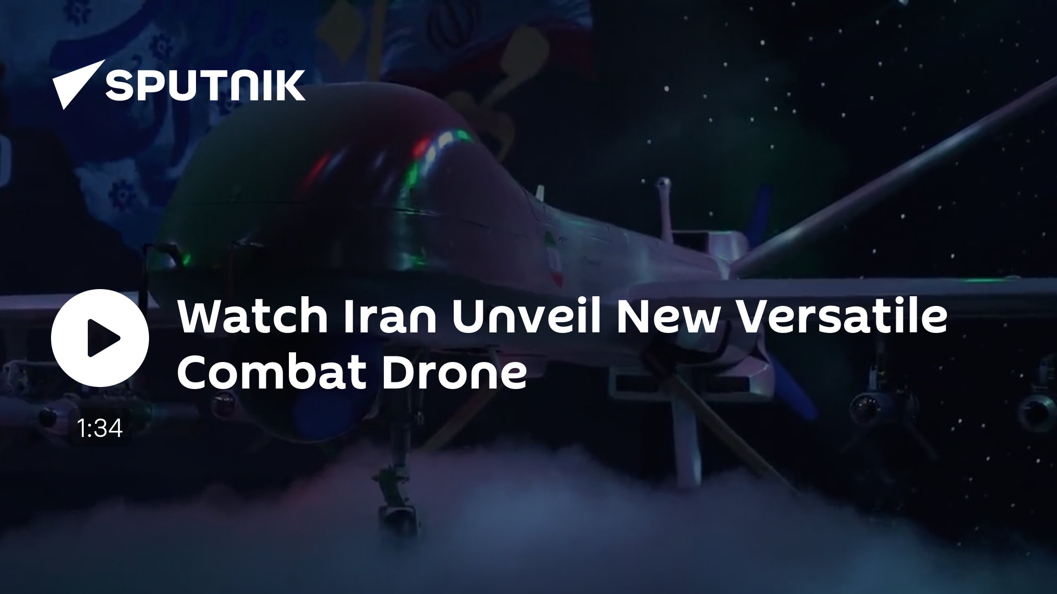 Watch Iran Unveil New Versatile Combat Drone