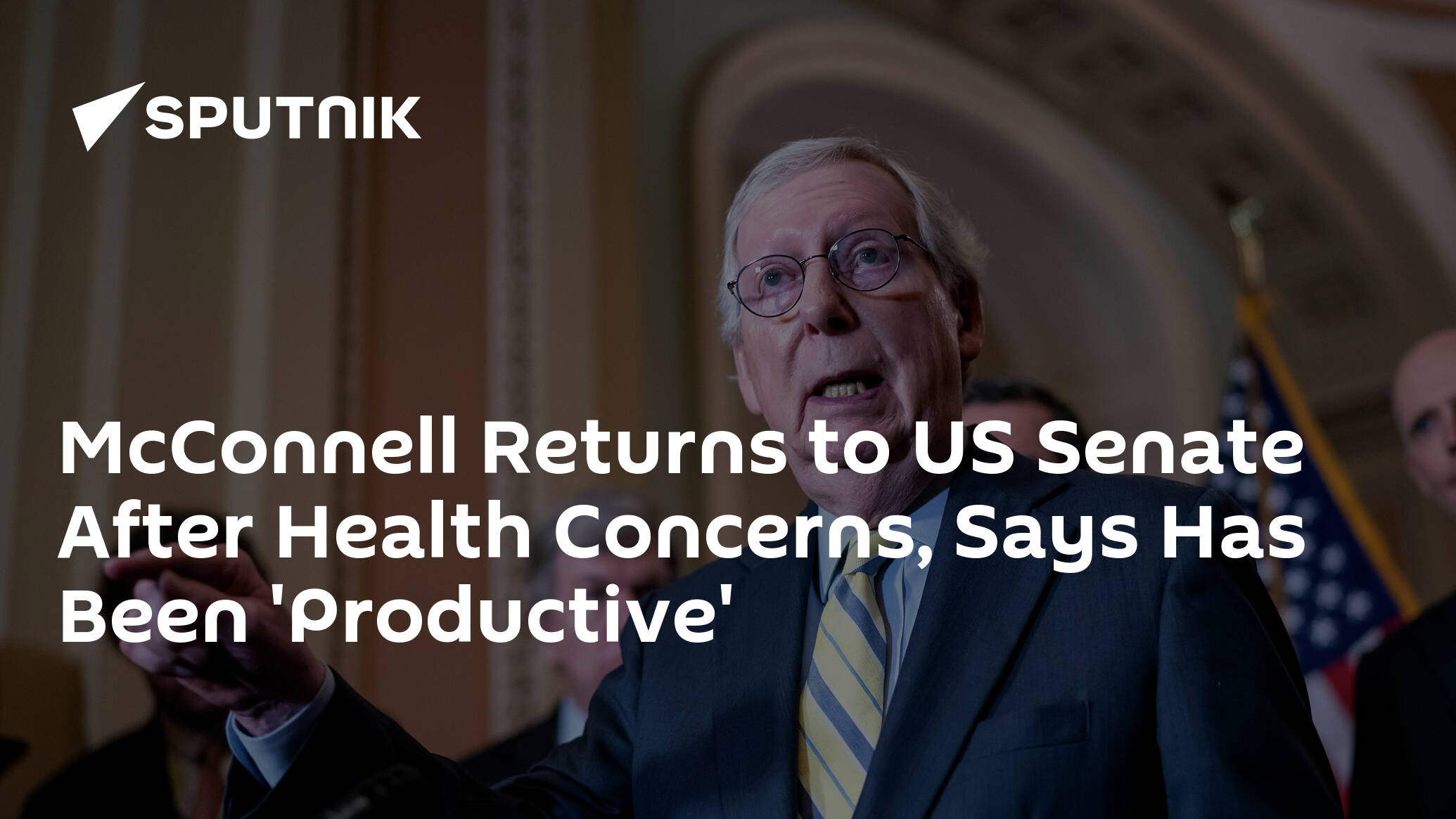 McConnell Returns to US Senate After Health Concerns, Says Has Been 'Productive'
