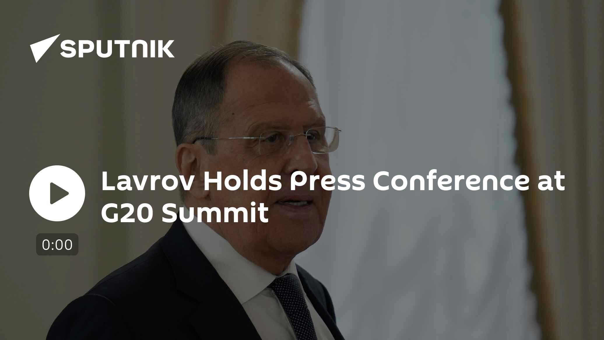 Russian FM Lavrov Speaks at G20 Summit - Vimarsana News