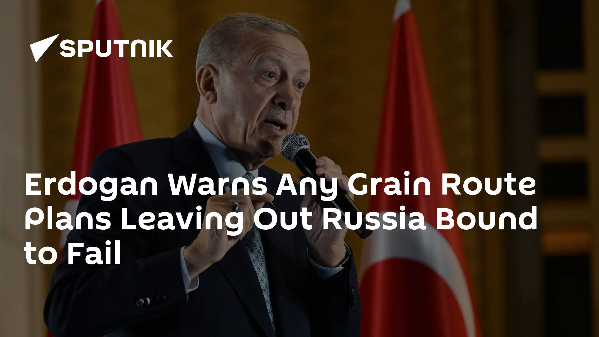 Erdogan Warns Any Grain Route Plans Leaving Out Russia Bound to Fail