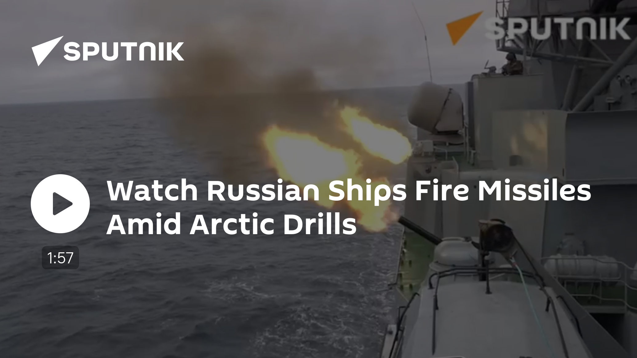 Watch Russian Ships Firing Missiles Amid Arctic Drills