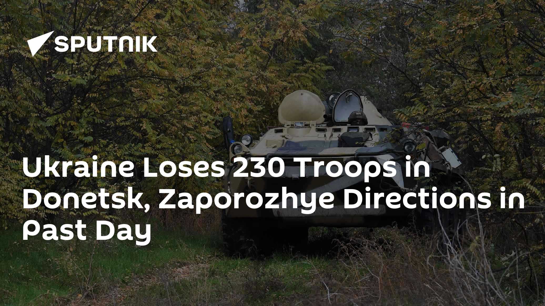 Ukraine Loses 230 Troops in Donetsk, Zaporozhye Directions in Past Day - Vimarsana News