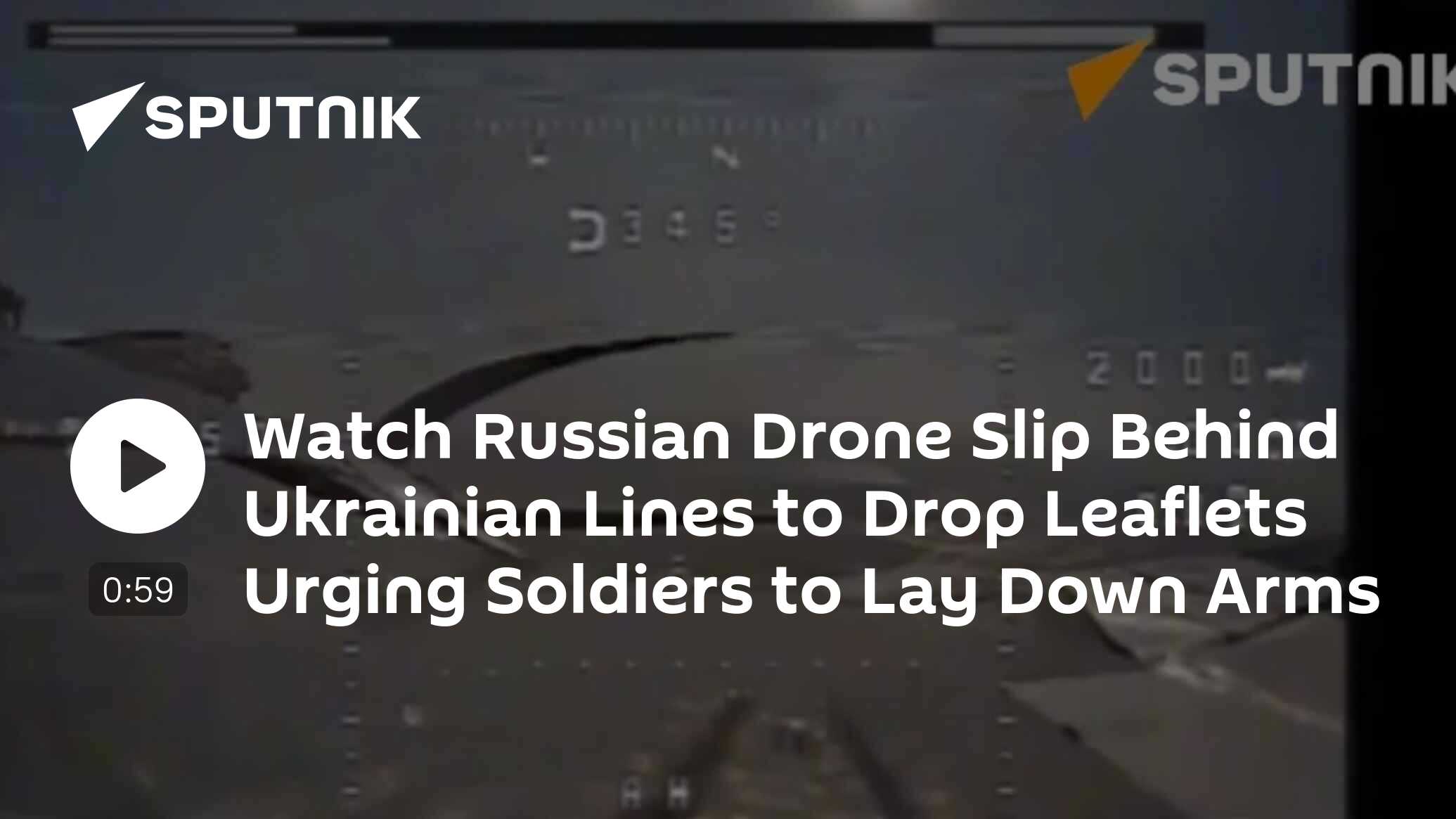 Watch Russian Drone Slips Behind Ukrainian Lines to Drop Leaflets ...