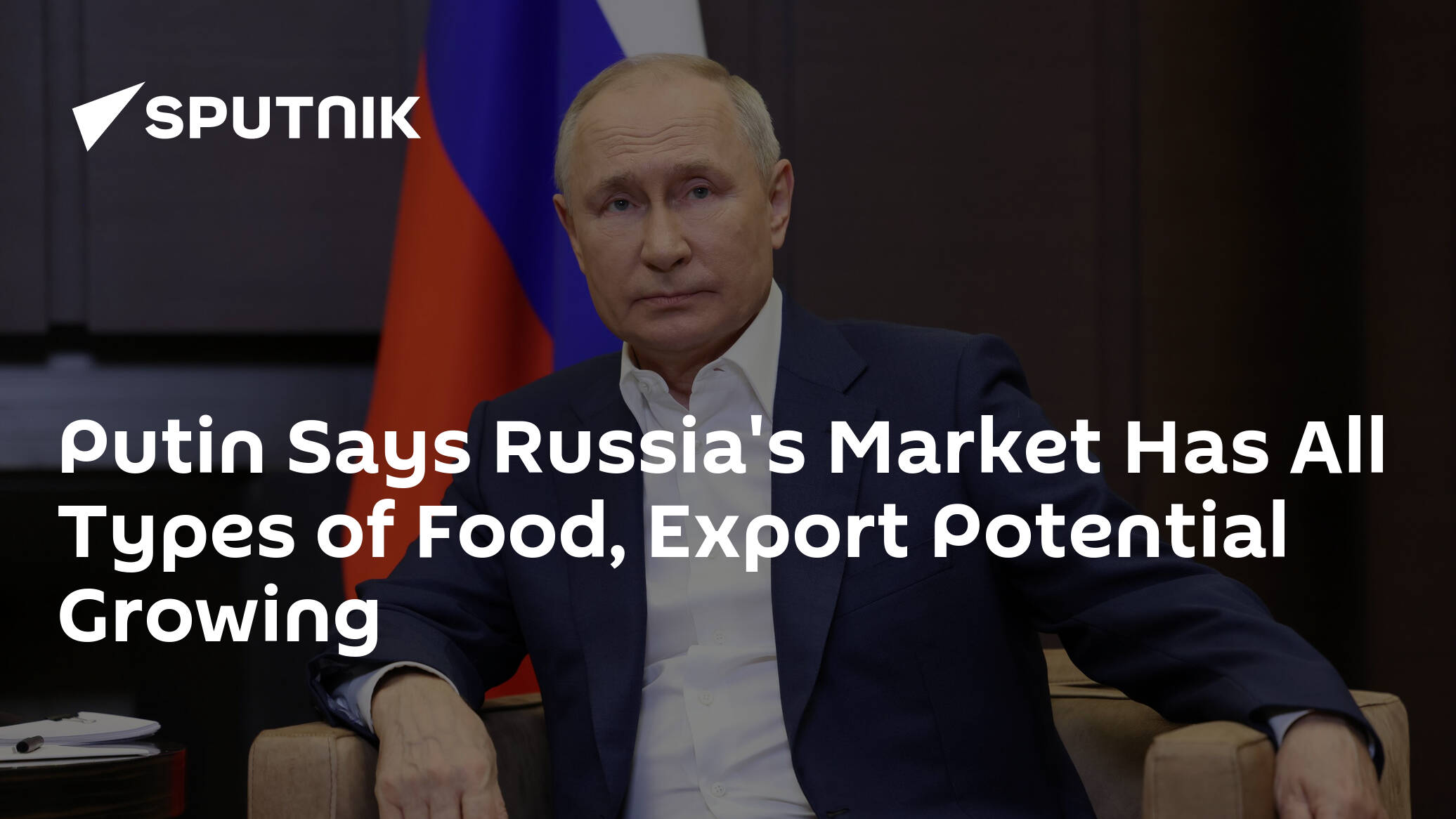 Putin Says Russia's Market Has All Types of Food, Export Potential Growing
