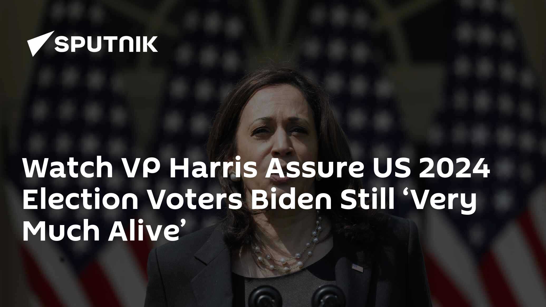 Watch VP Harris Assure US 2024 Election Voters Biden Still ‘Very Much