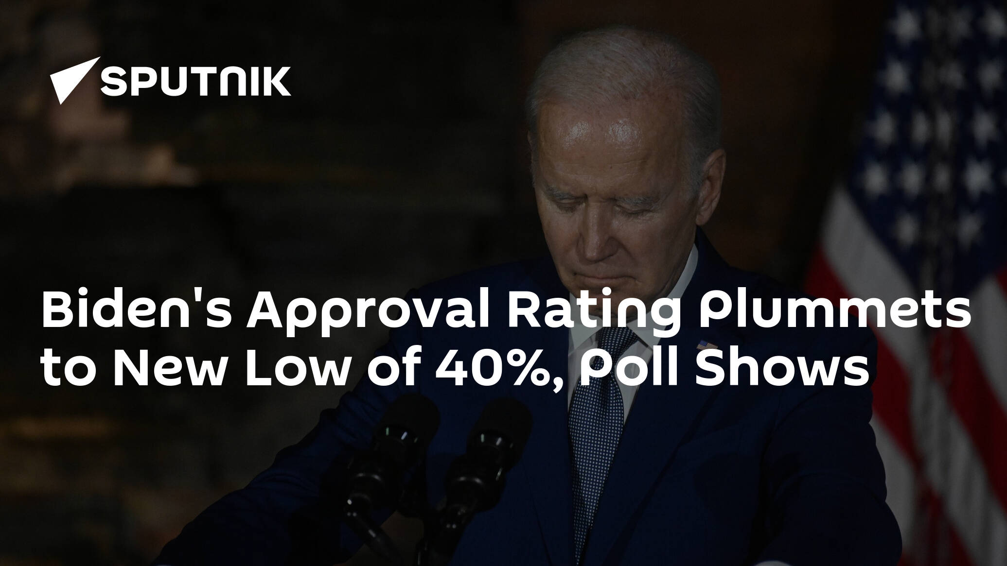 Biden's Approval Rating Reaches Record Low of 40%, Poll Shows