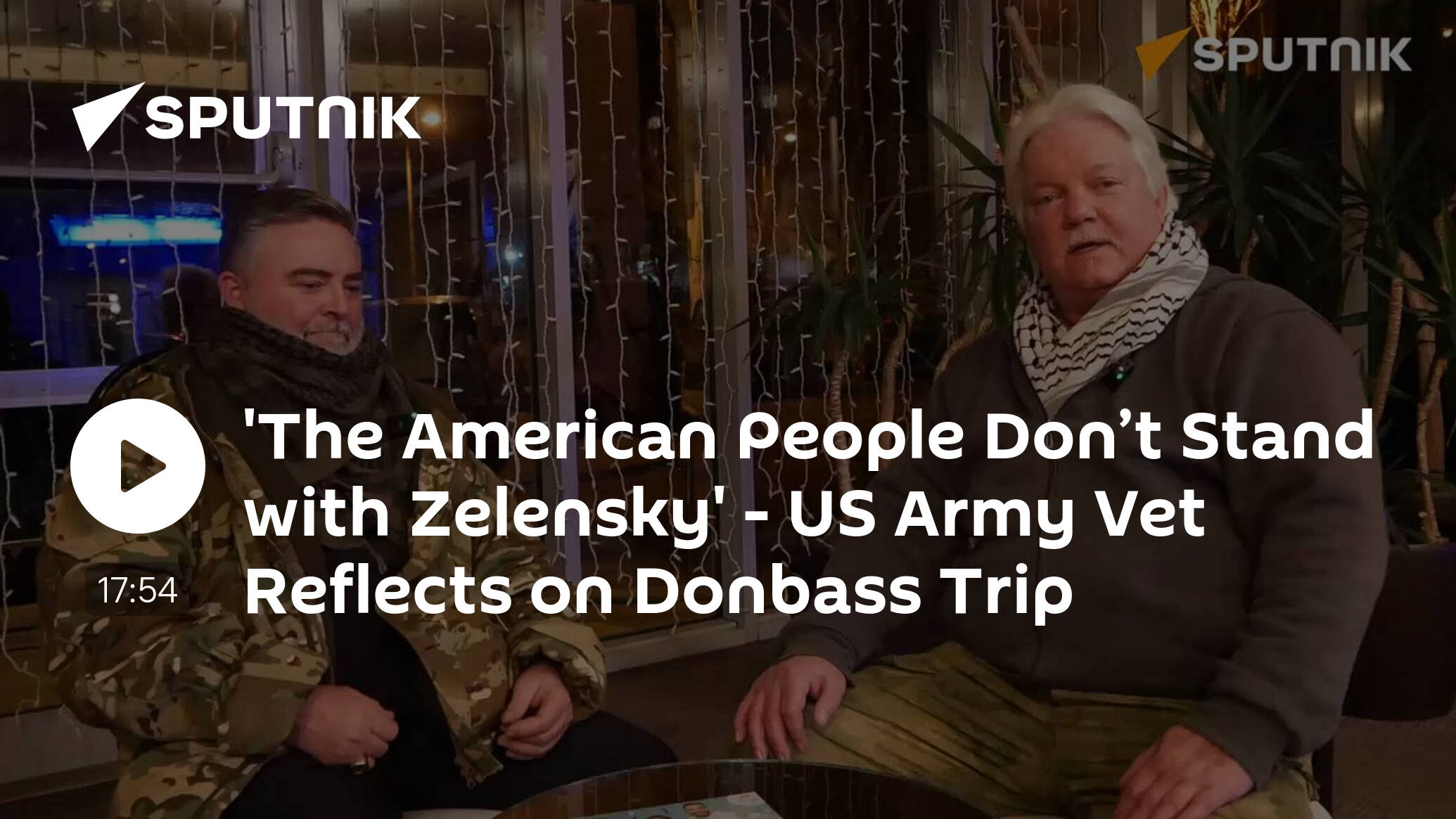'The American People Don’t Stand with Zelensky' – US Army Vet Reflects on Donbass Trip