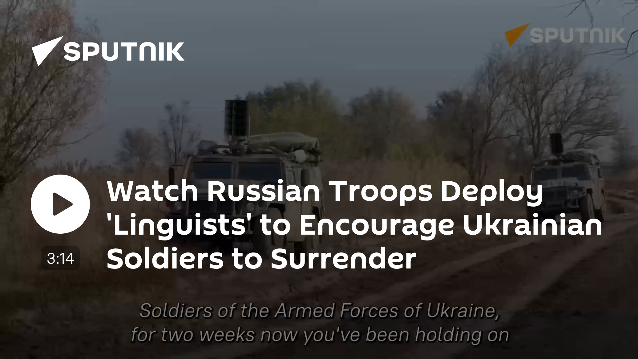Watch Russian Troops Deploy 'Linguists' to Encourage Ukrainian Soldiers to Surrender - Vimarsana News