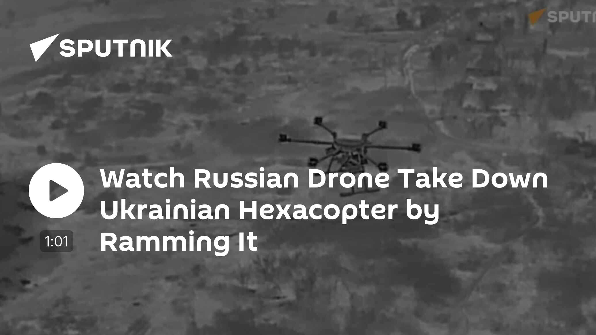 Watch Russian Drone Hit Ukrainian Hexacopter Near Artemovsk